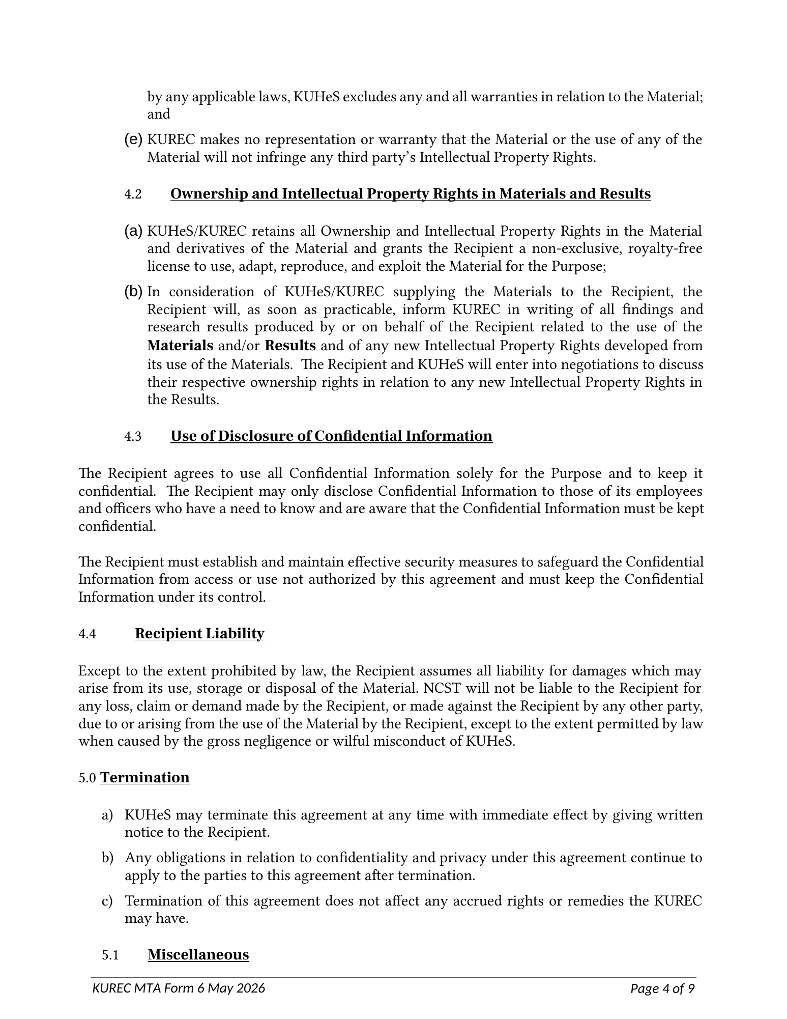 Rendered from the linked Office original — page 4; retained table layout and symbols. This is a render, not an official PDF page.