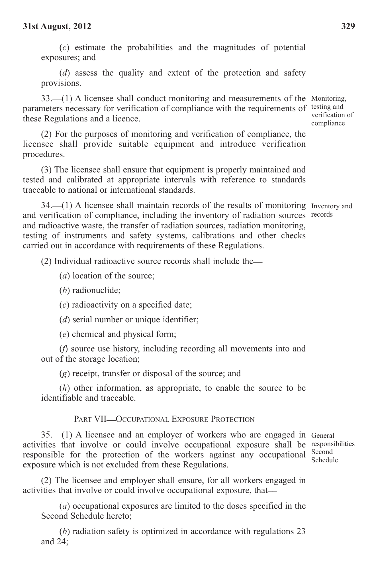 Government Notice 22 of 2012 — official PDF page 19; original table columns, symbols and diagram connections