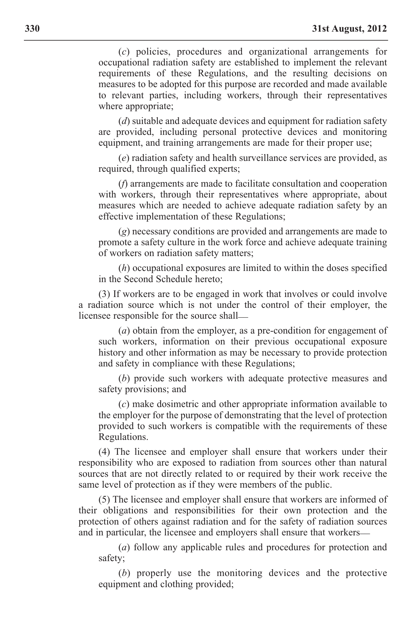 Government Notice 22 of 2012 — official PDF page 20; original table columns, symbols and diagram connections