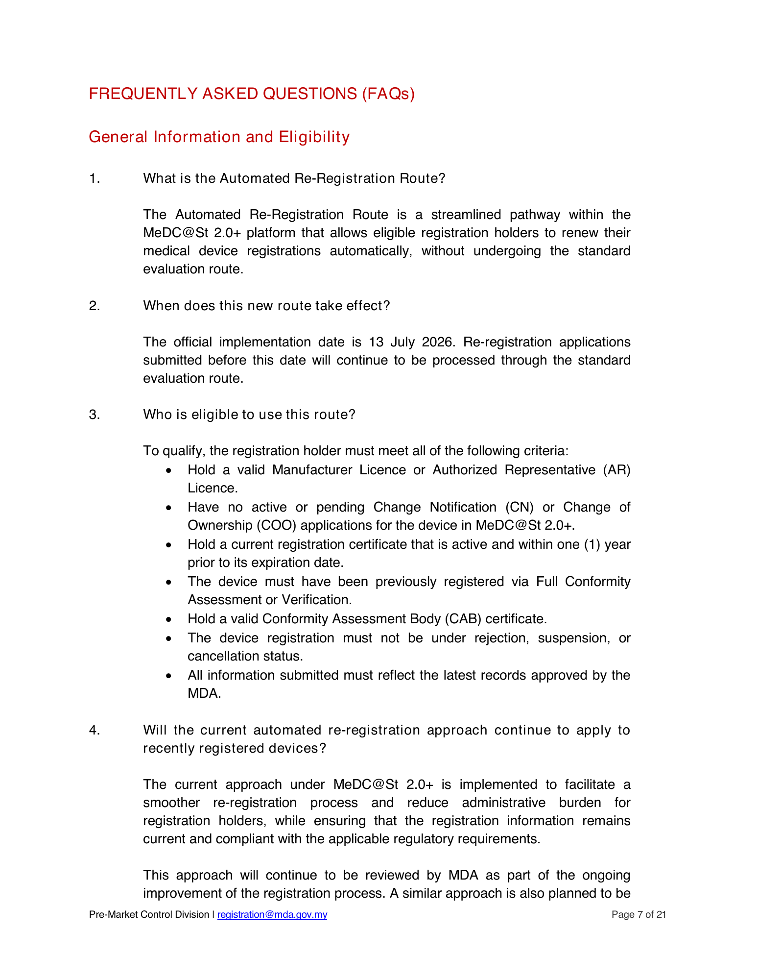 Automated re-registration route — official announcement and submission guide — original official PDF page7; original table columns and diagrams retained
