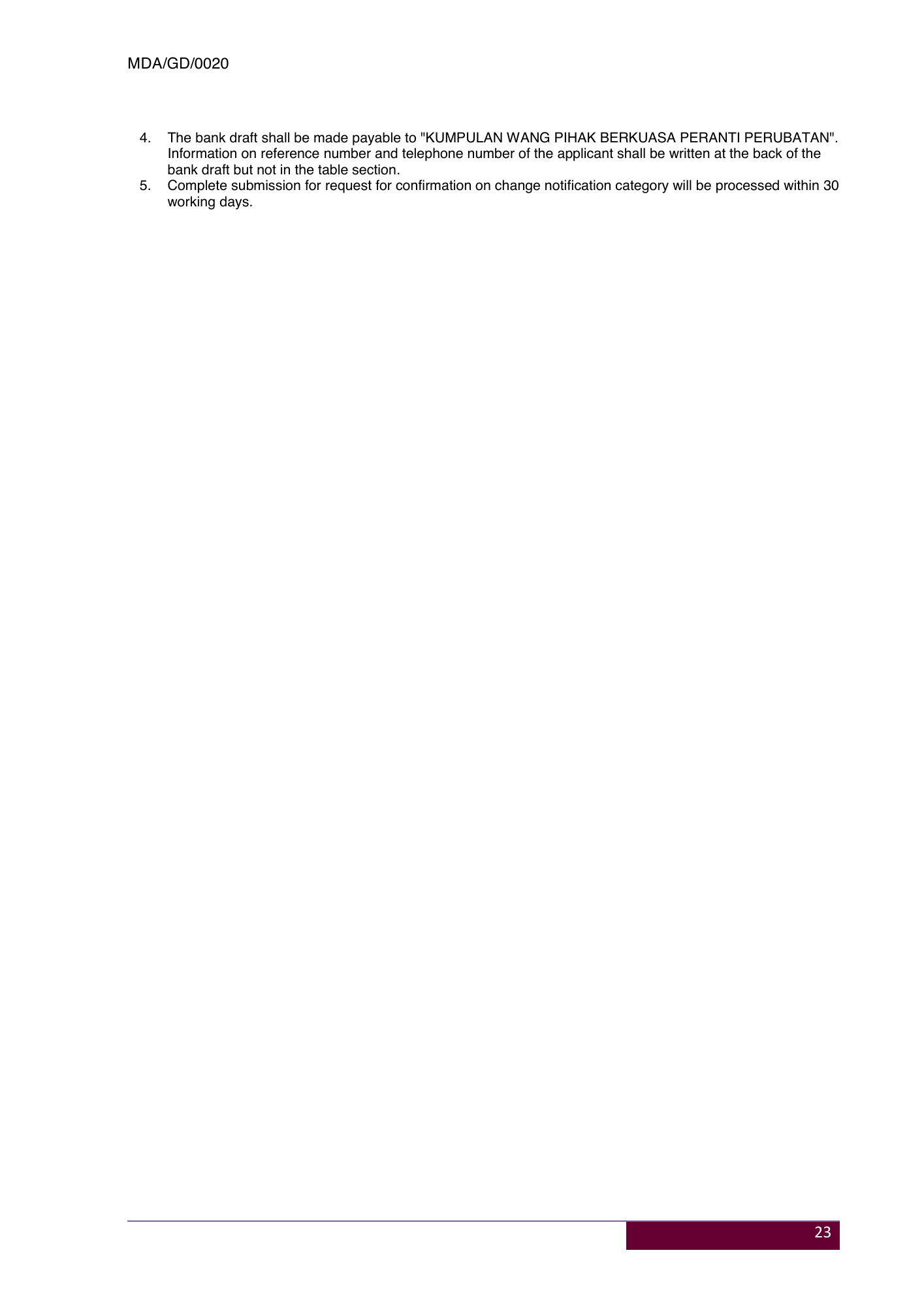 MDA/GD/0020, Fourth Edition — original official PDF page26; original table columns and diagrams retained