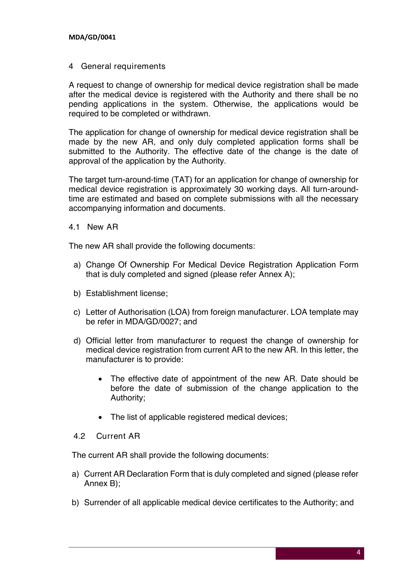 MDA/GD/0041, First Edition — original official PDF page7; original table columns and diagrams retained
