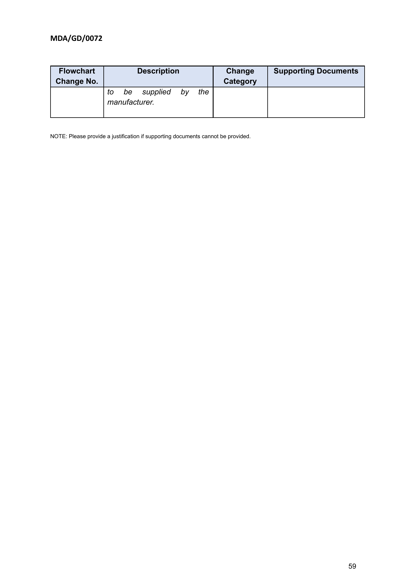 MDA/GD/0072, First Edition — original official PDF page59; original table columns and diagrams retained
