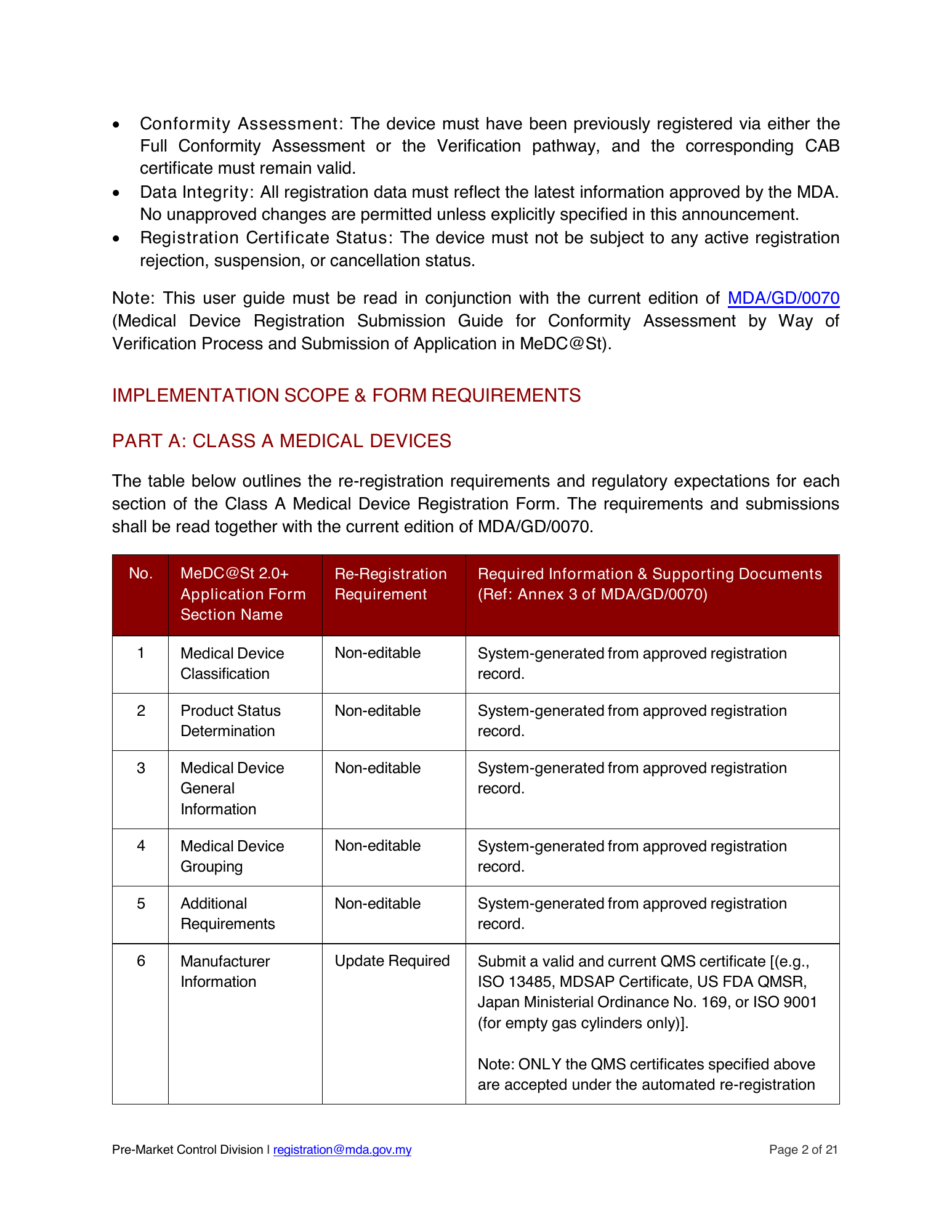 Automated re-registration route — official announcement and submission guide — original official PDF page2; original table columns and diagrams retained