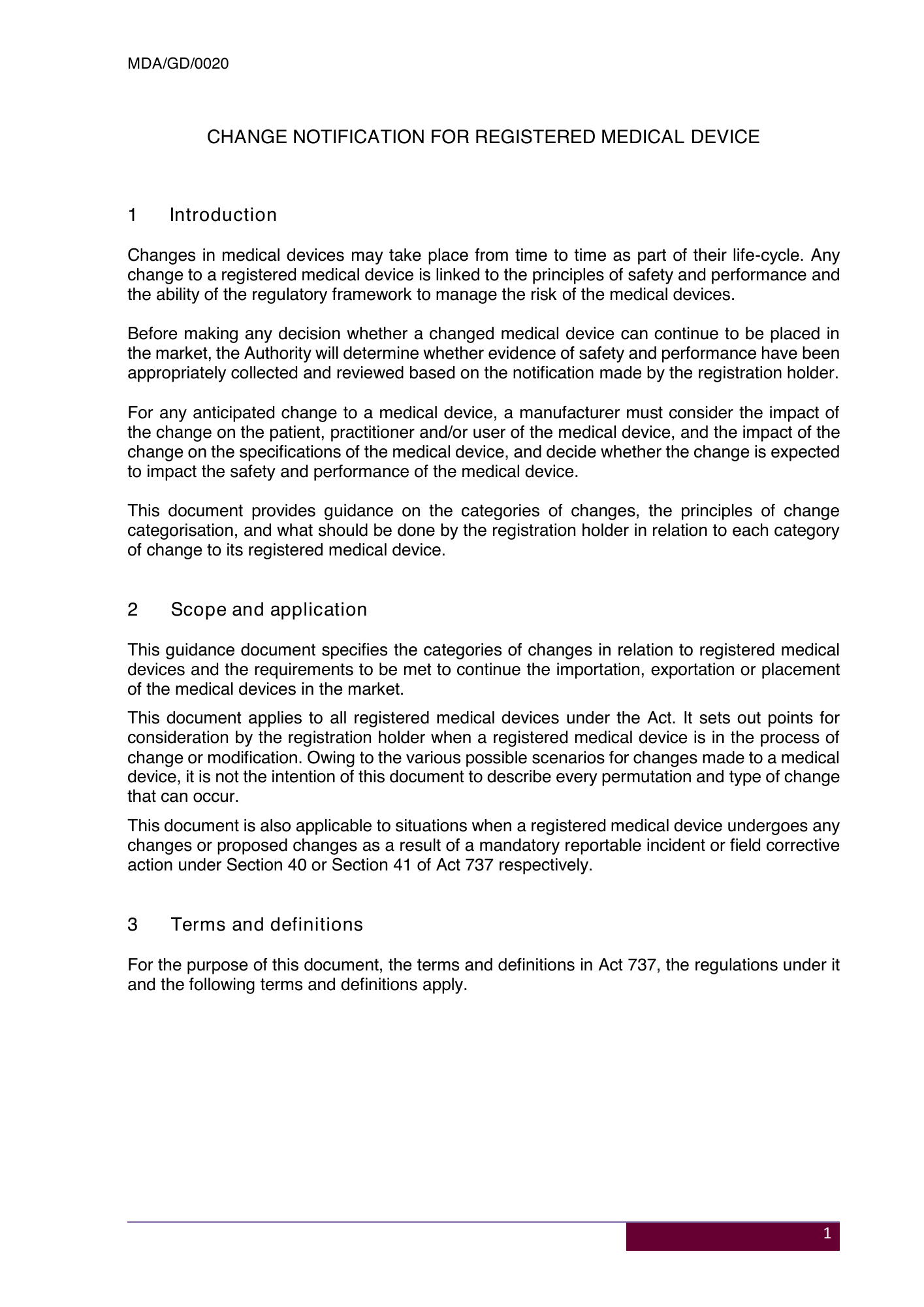 MDA/GD/0020, Fourth Edition — original official PDF page4; original table columns and diagrams retained