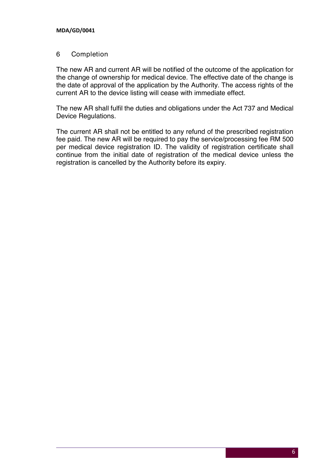 MDA/GD/0041, First Edition — original official PDF page9; original table columns and diagrams retained