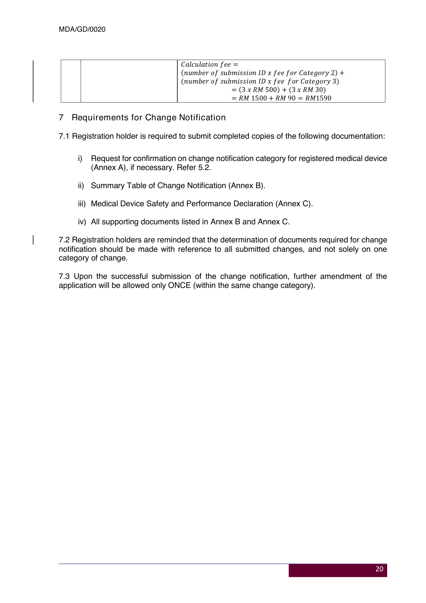 MDA/GD/0020, Fourth Edition — original official PDF page23; original table columns and diagrams retained