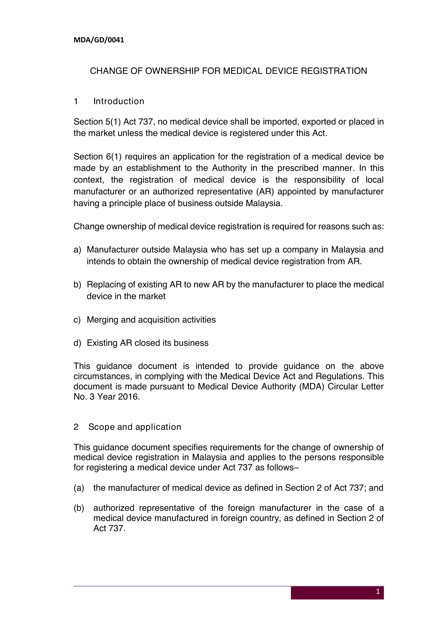 MDA/GD/0041, First Edition — original official PDF page4; original table columns and diagrams retained