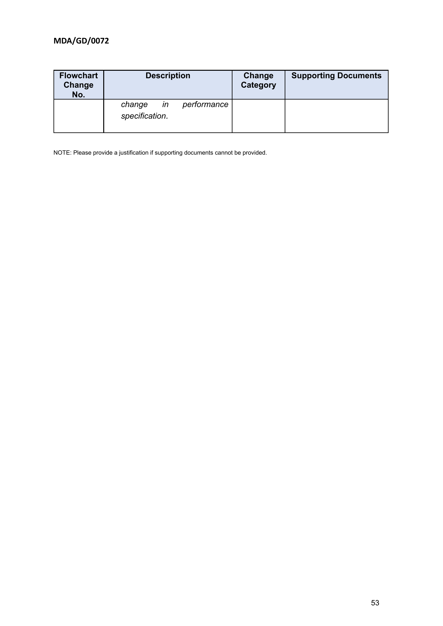 MDA/GD/0072, First Edition — original official PDF page53; original table columns and diagrams retained