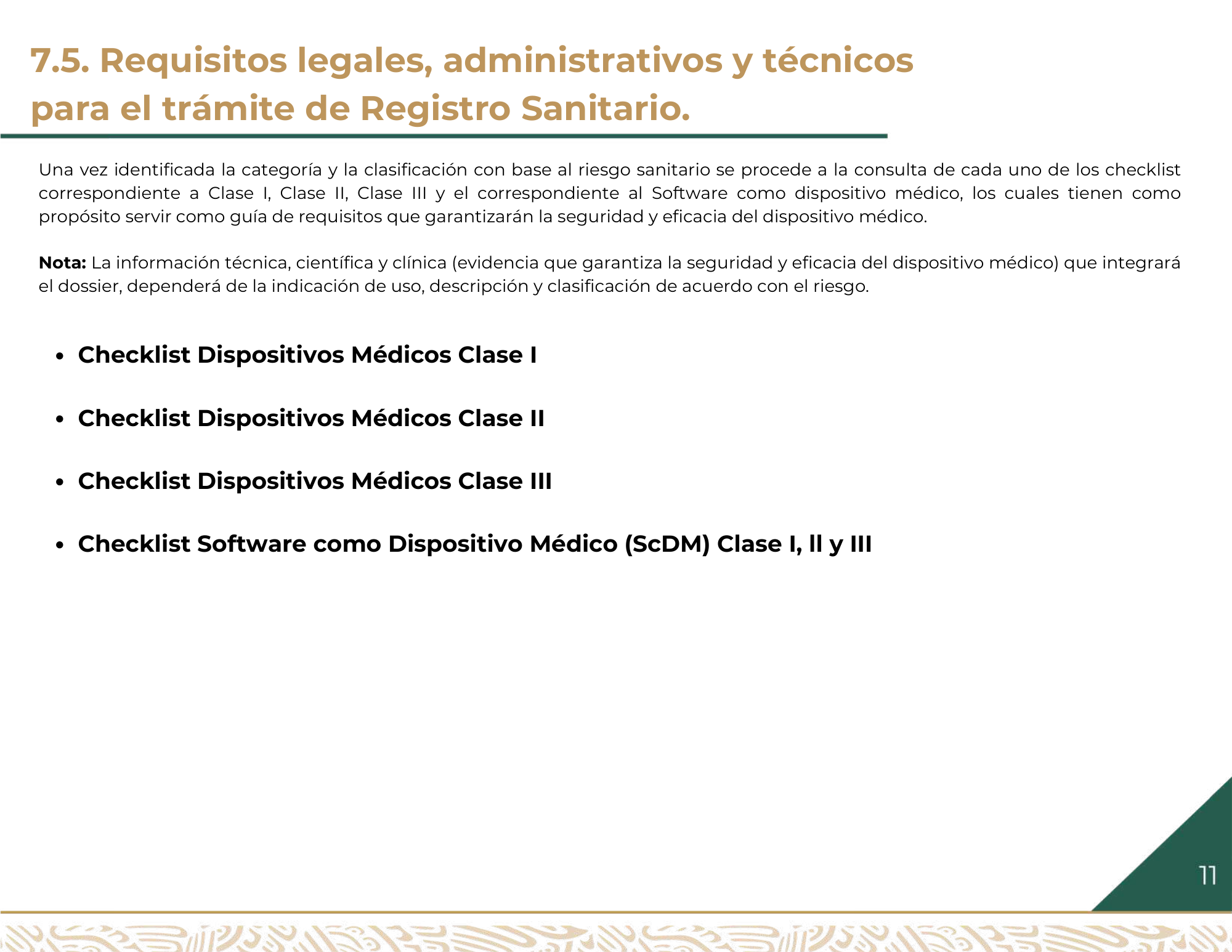 Guía para la obtención del registro sanitario de dispositivos médicos Clase I, II y III — original physical PDF page 12; full original layout and figures retained.