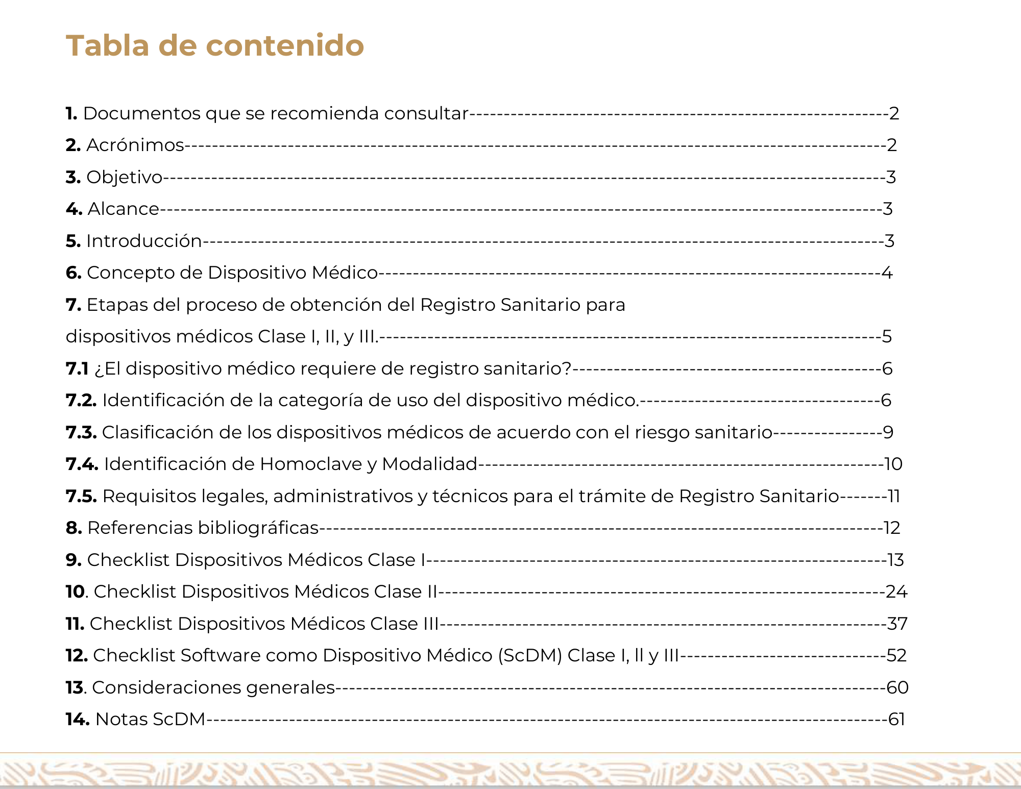 Guía para la obtención del registro sanitario de dispositivos médicos Clase I, II y III — original physical PDF page 2; full original layout and figures retained.