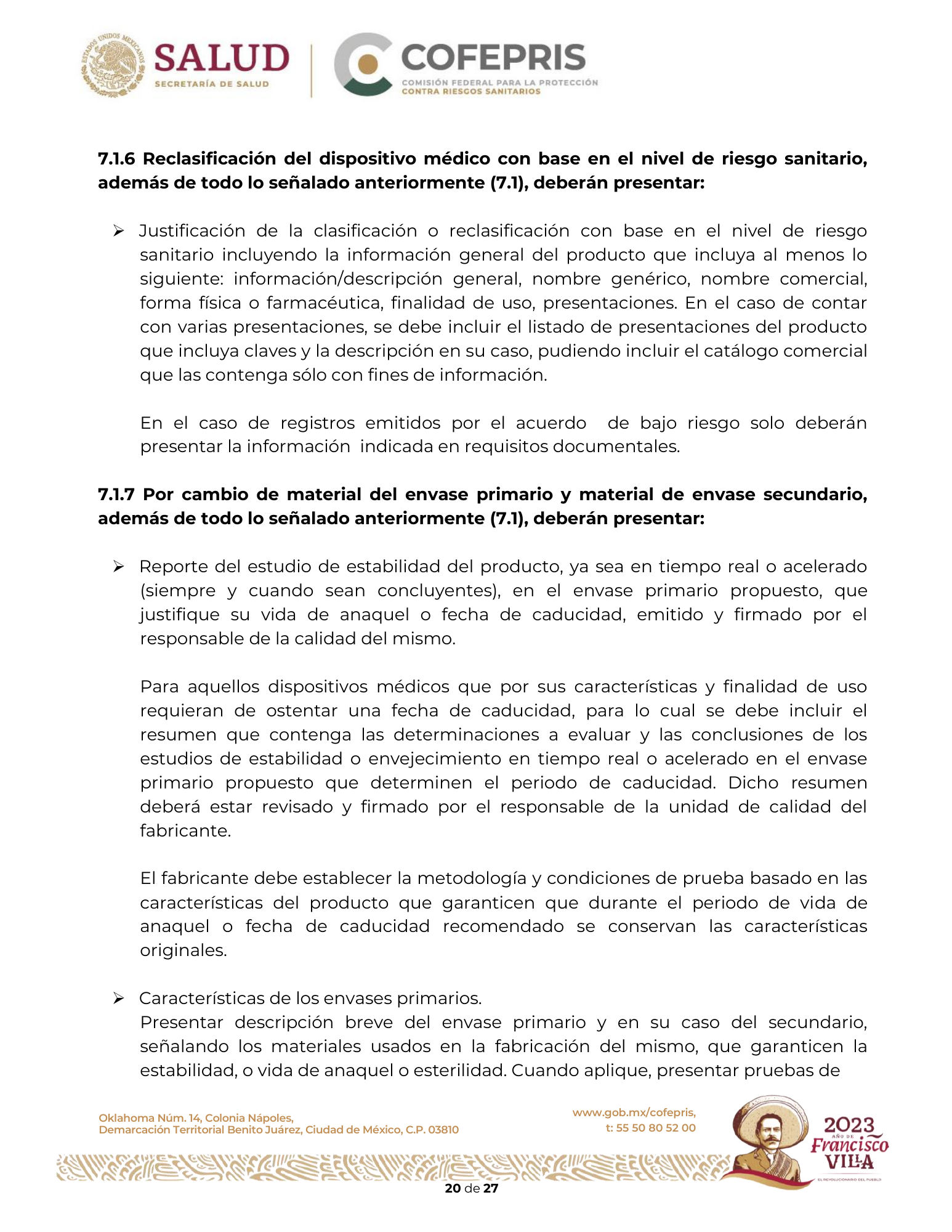 Criterios para definir la clasificación de las modificaciones a las condiciones de registro sanitario de dispositivos médicos — original physical PDF page 21; full original layout and figures retained.