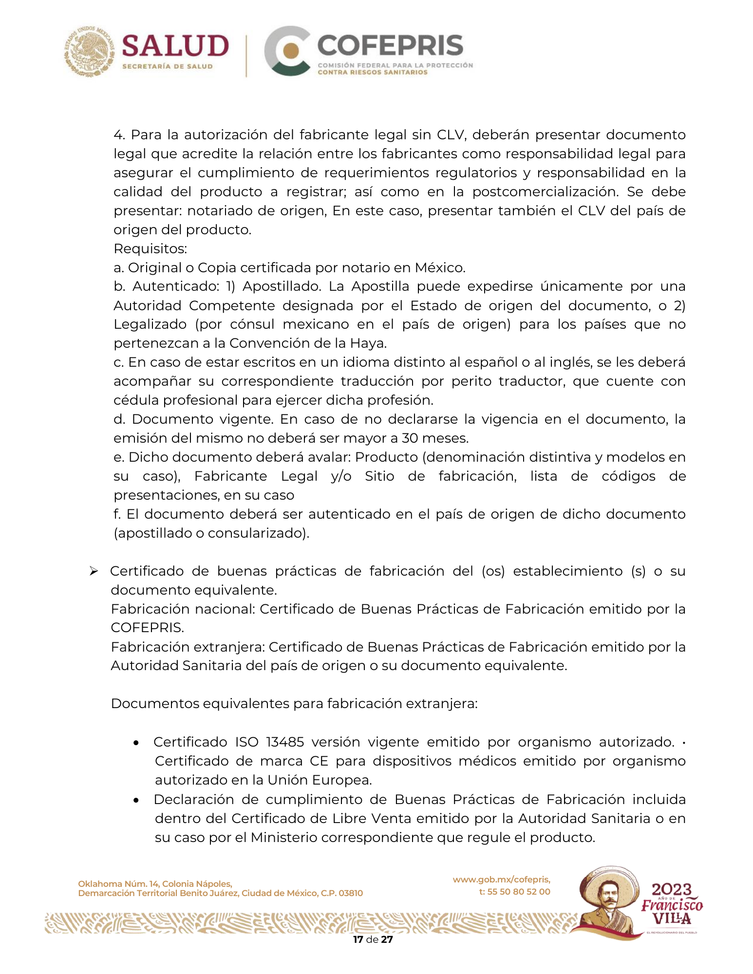 Criterios para definir la clasificación de las modificaciones a las condiciones de registro sanitario de dispositivos médicos — original physical PDF page 18; full original layout and figures retained.