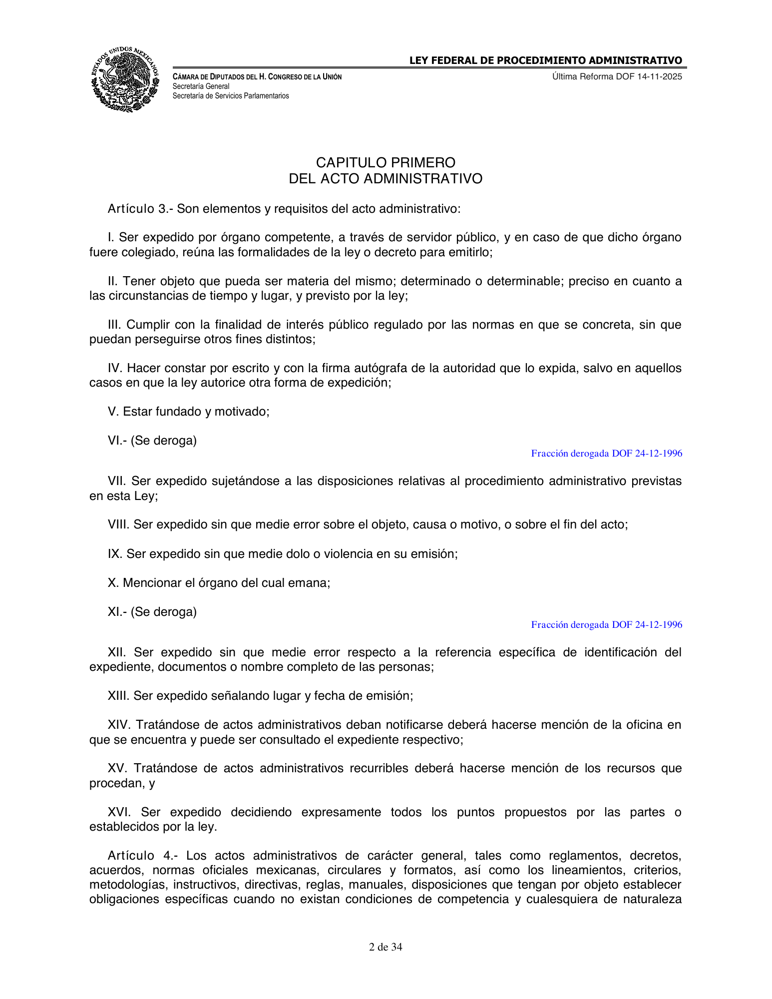 Ley Federal de Procedimiento Administrativo — official PDF page 2