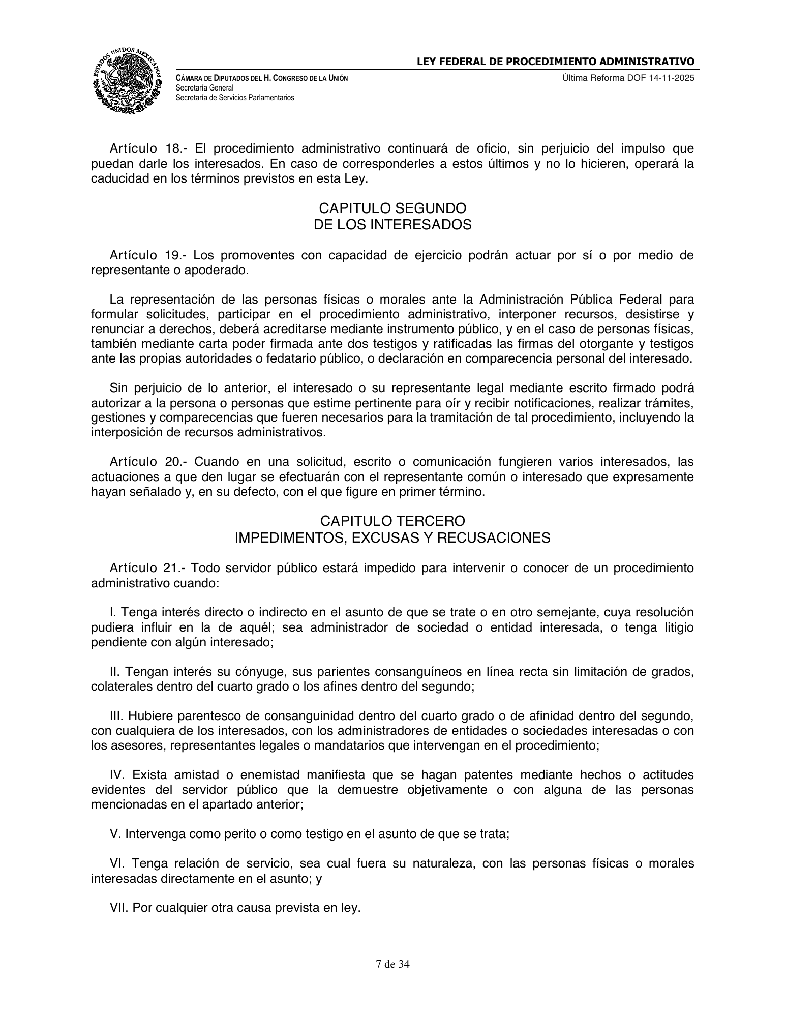 Ley Federal de Procedimiento Administrativo — official PDF page 7
