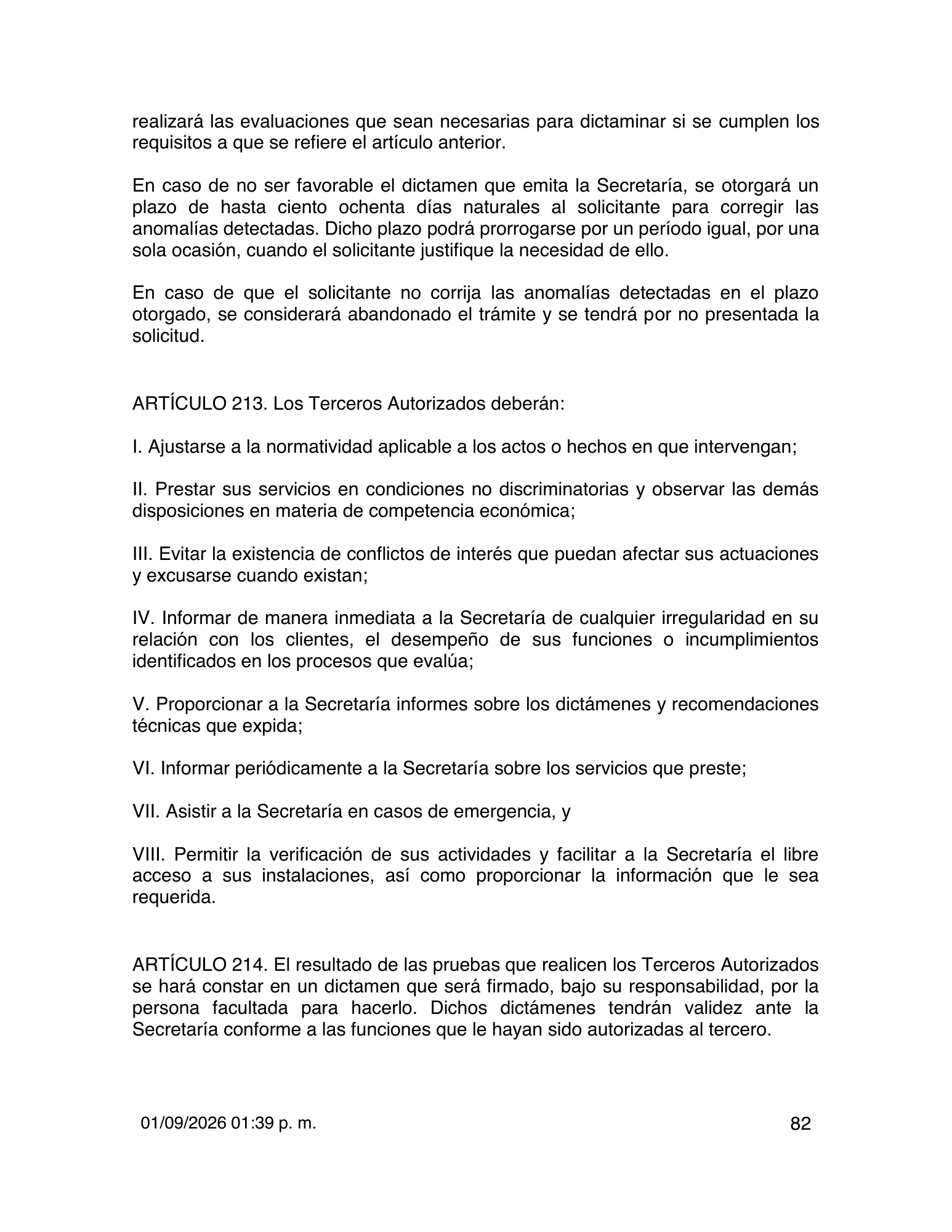 Reglamento de Insumos para la Salud — 2026 compiled expression — official PDF page 82