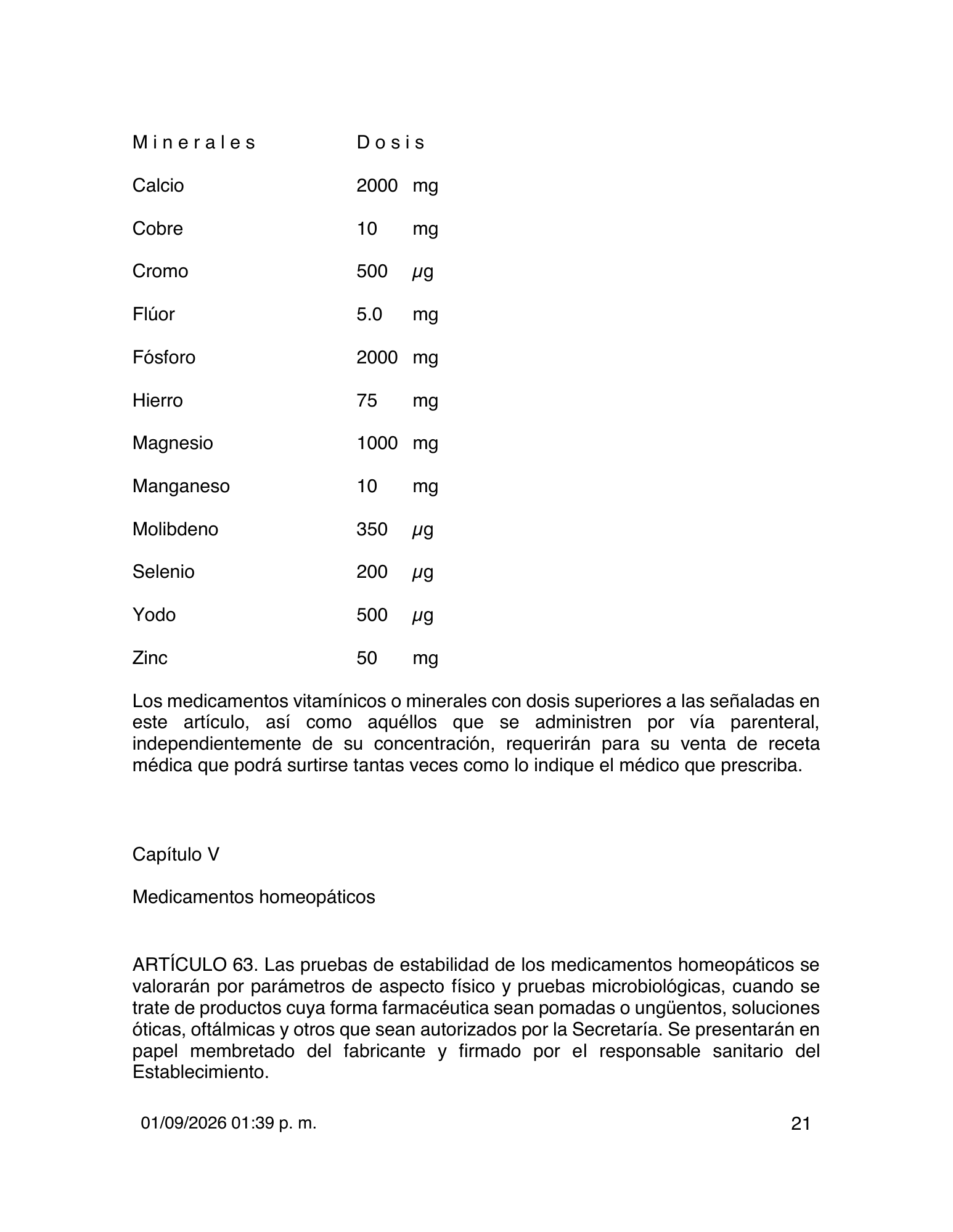 Reglamento de Insumos para la Salud — 2026 compiled expression — official PDF page 21