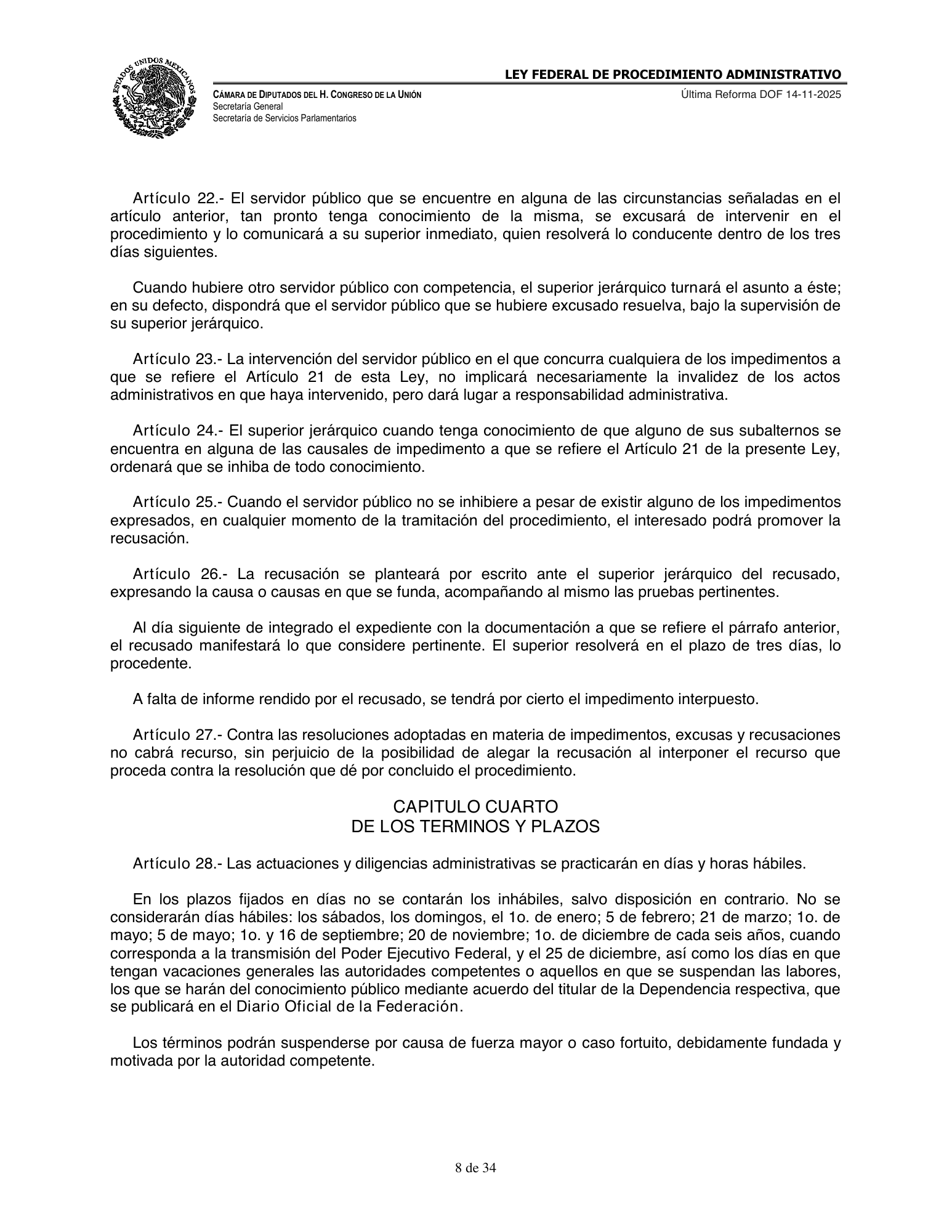 Ley Federal de Procedimiento Administrativo — official PDF page 8