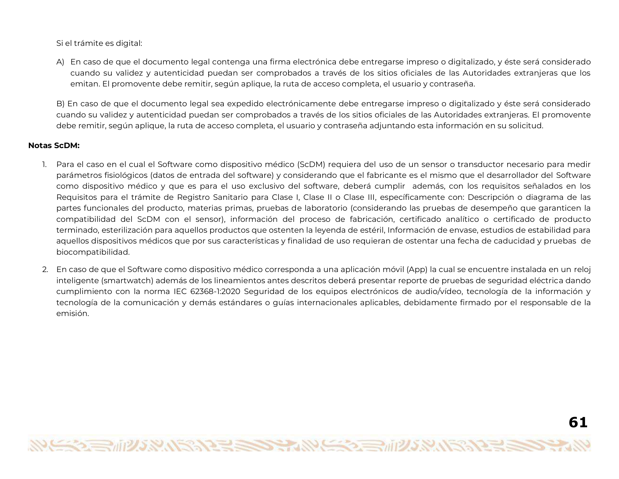 Guía para la obtención del registro sanitario de dispositivos médicos Clase I, II y III — original physical PDF page 62; full original layout and figures retained.