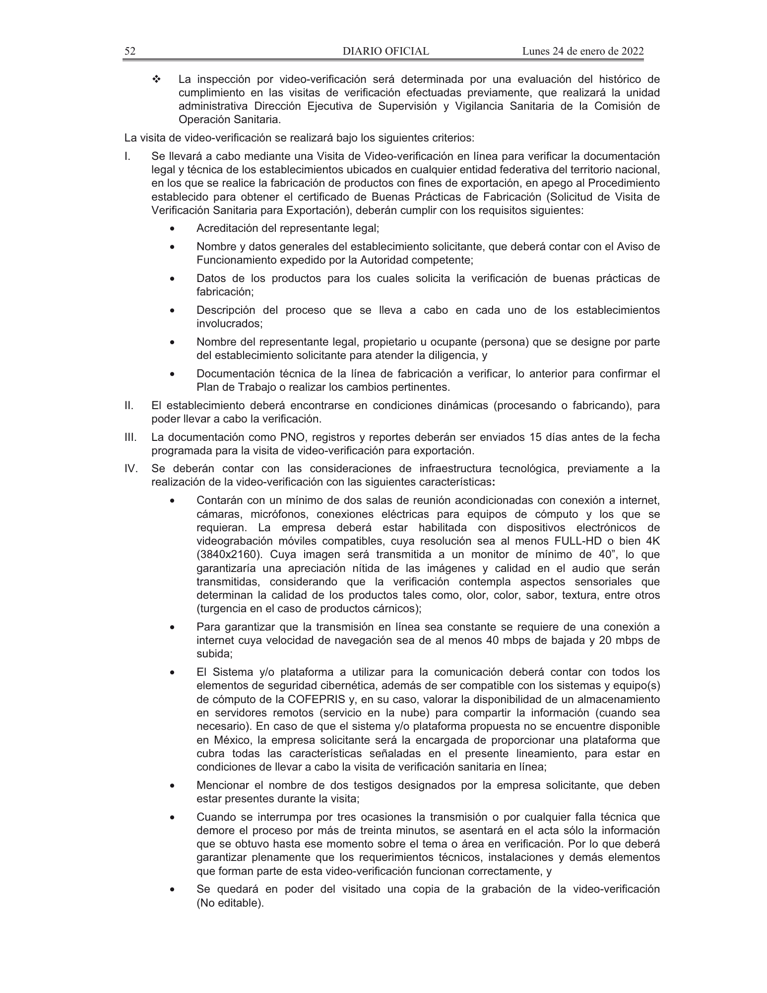 COFEPRIS procedures/forms amendment, DOF 24 January 2022 — original physical PDF page 17; complete page image is authoritative.