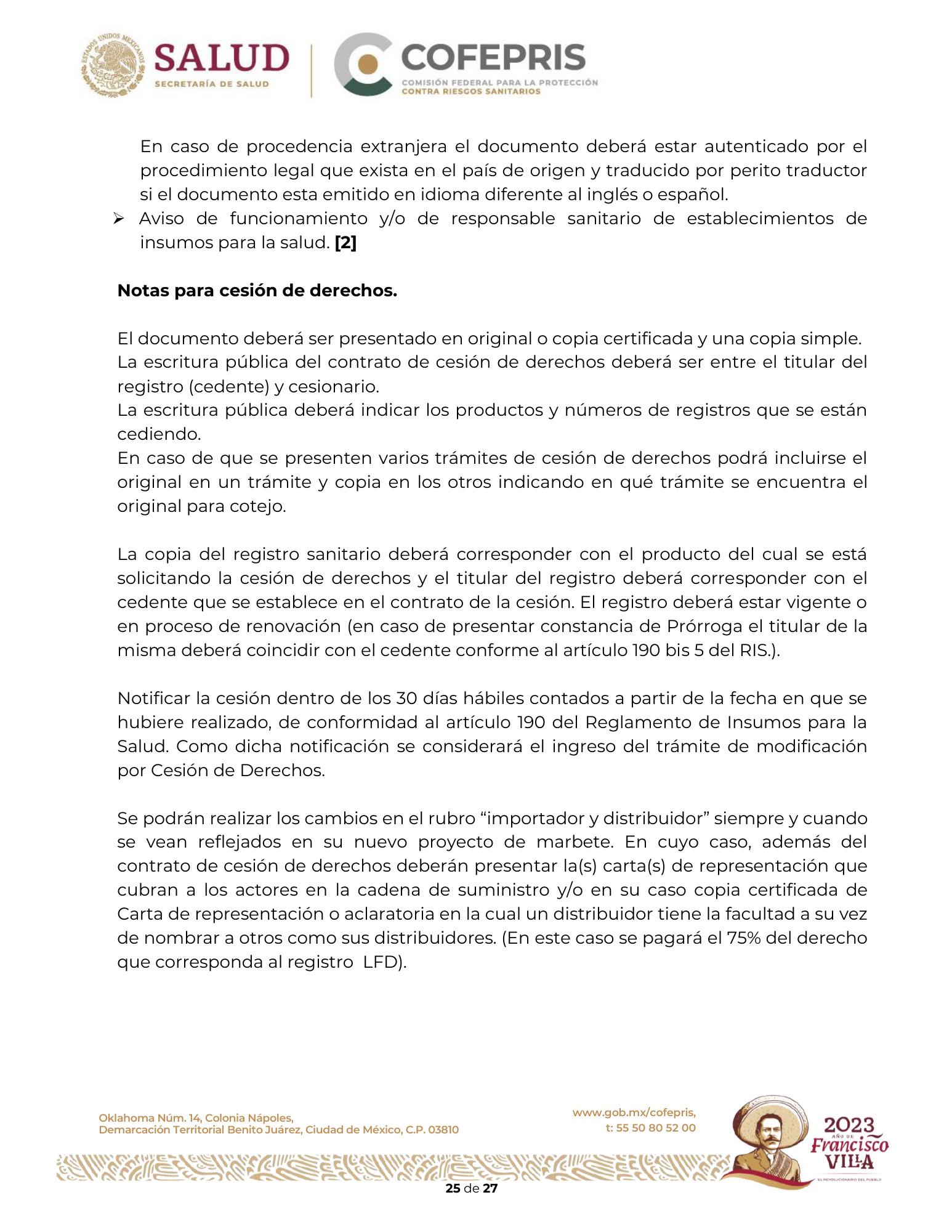 Criterios para definir la clasificación de las modificaciones a las condiciones de registro sanitario de dispositivos médicos — original physical PDF page 26; full original layout and figures retained.