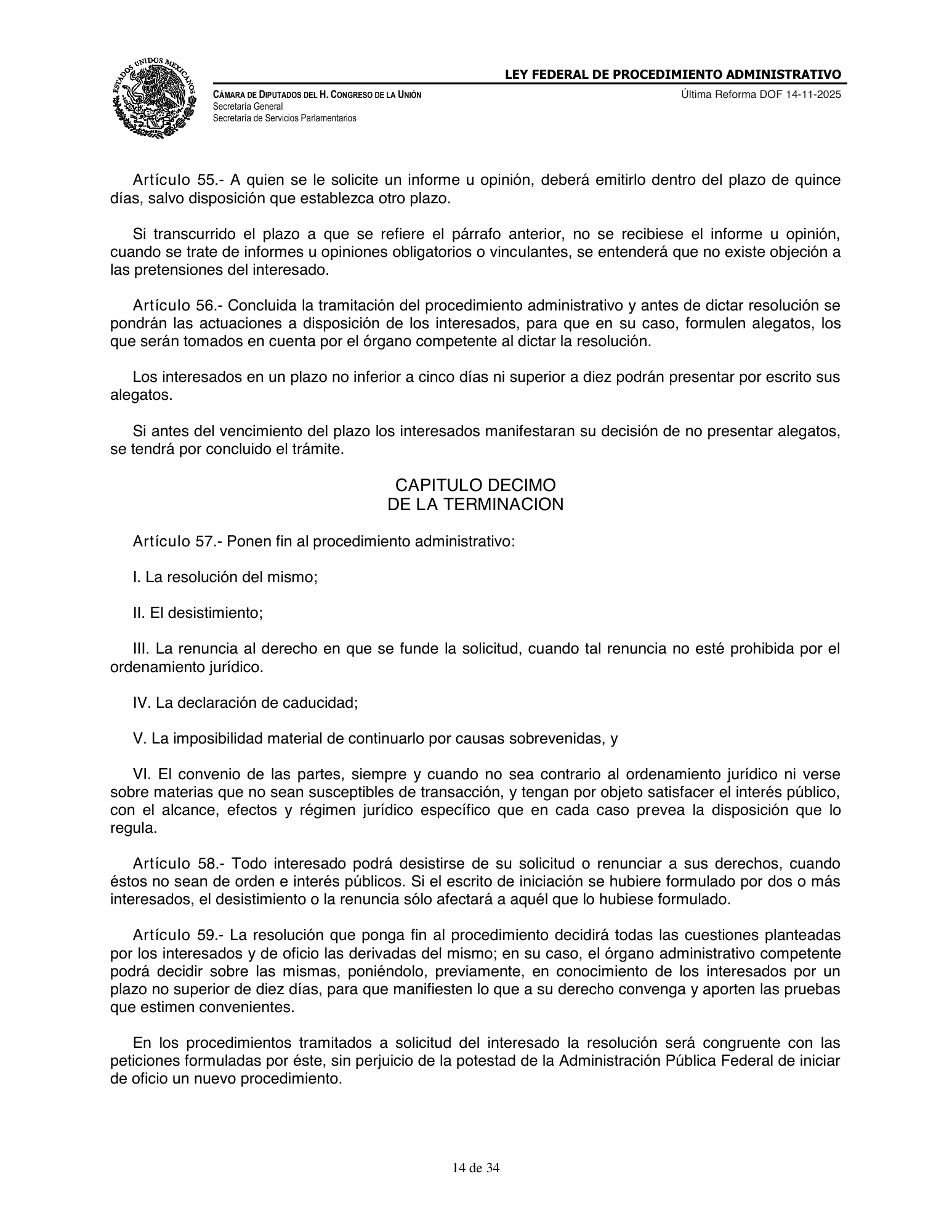 Ley Federal de Procedimiento Administrativo — official PDF page 14