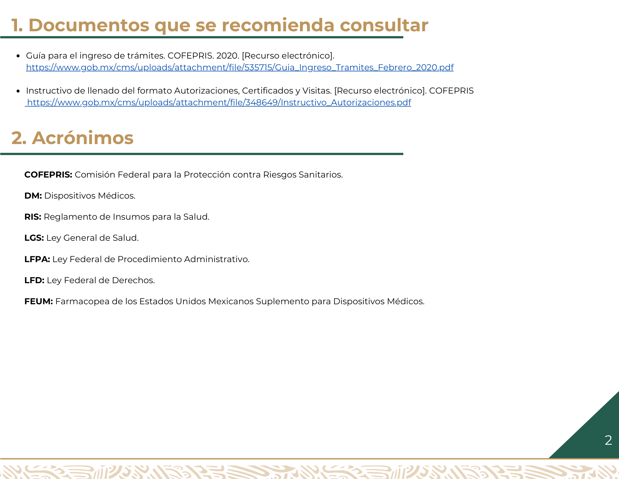 Guía para la obtención del registro sanitario de dispositivos médicos Clase I, II y III — original physical PDF page 3; full original layout and figures retained.