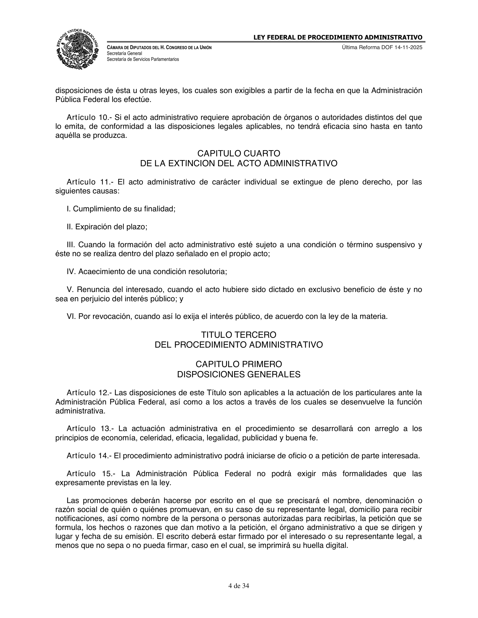 Ley Federal de Procedimiento Administrativo — official PDF page 4