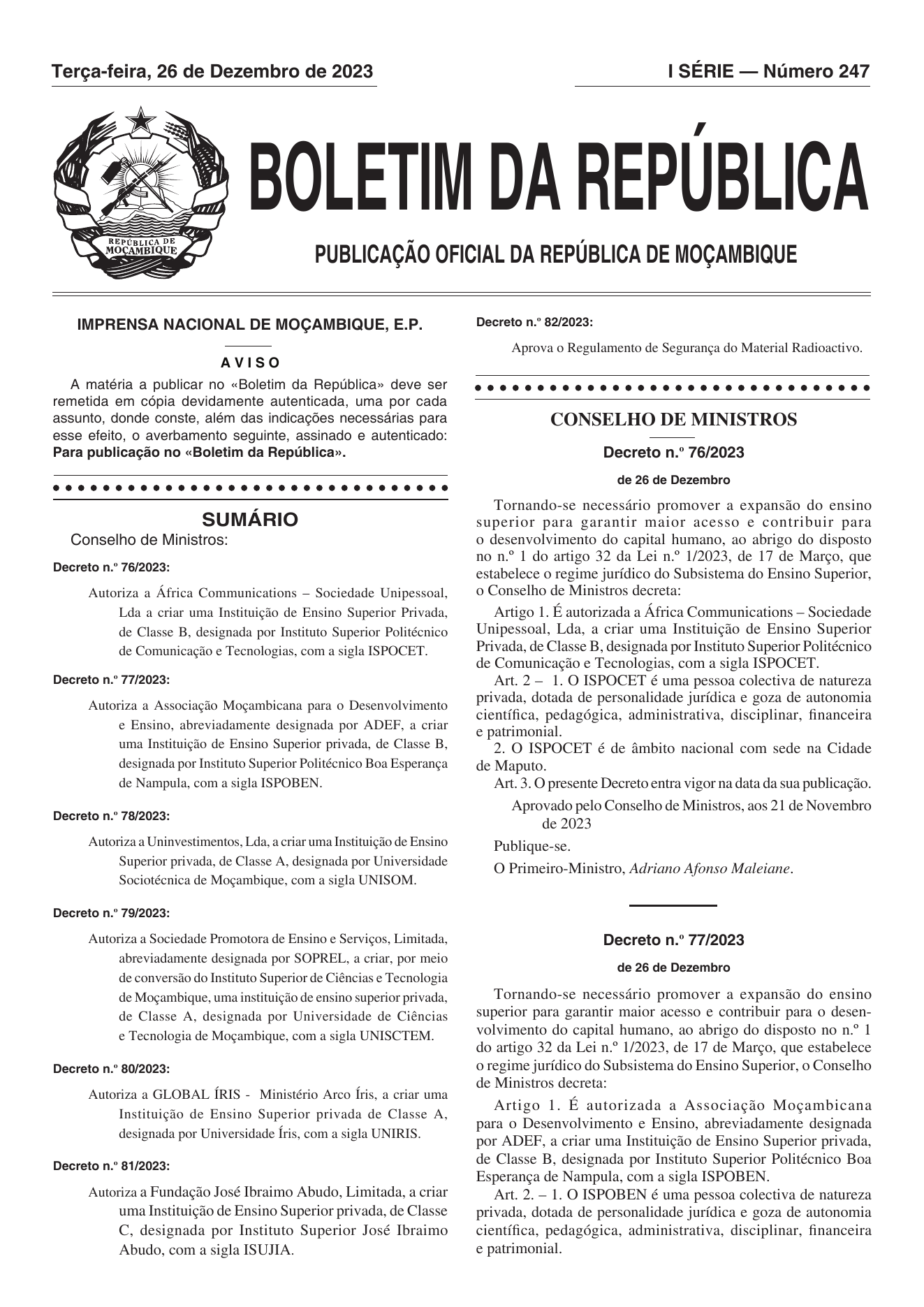 Original PDF page 1 — retained source fields, tables and layout.