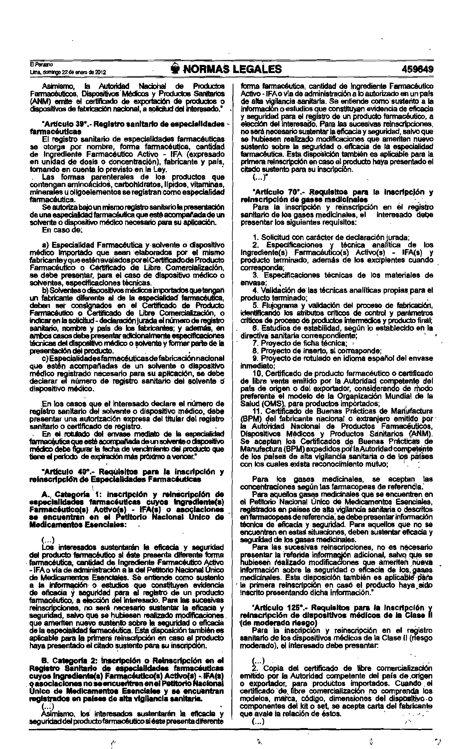 D.S. 001-2012-SA — original official PDF page 2; complete source layout retained