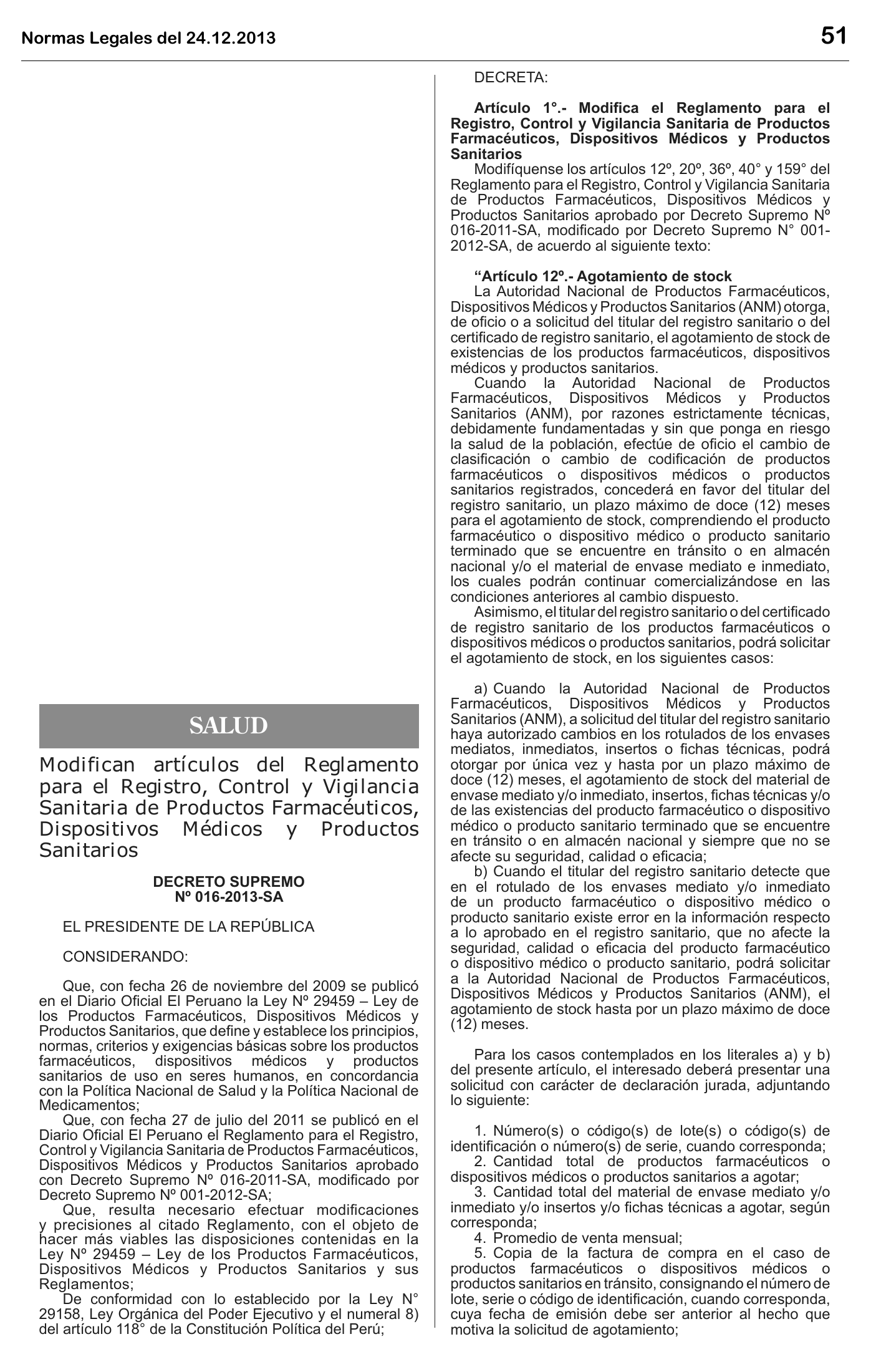 D.S.016-2013-SA — original PDF physical page 1, gazettepage51