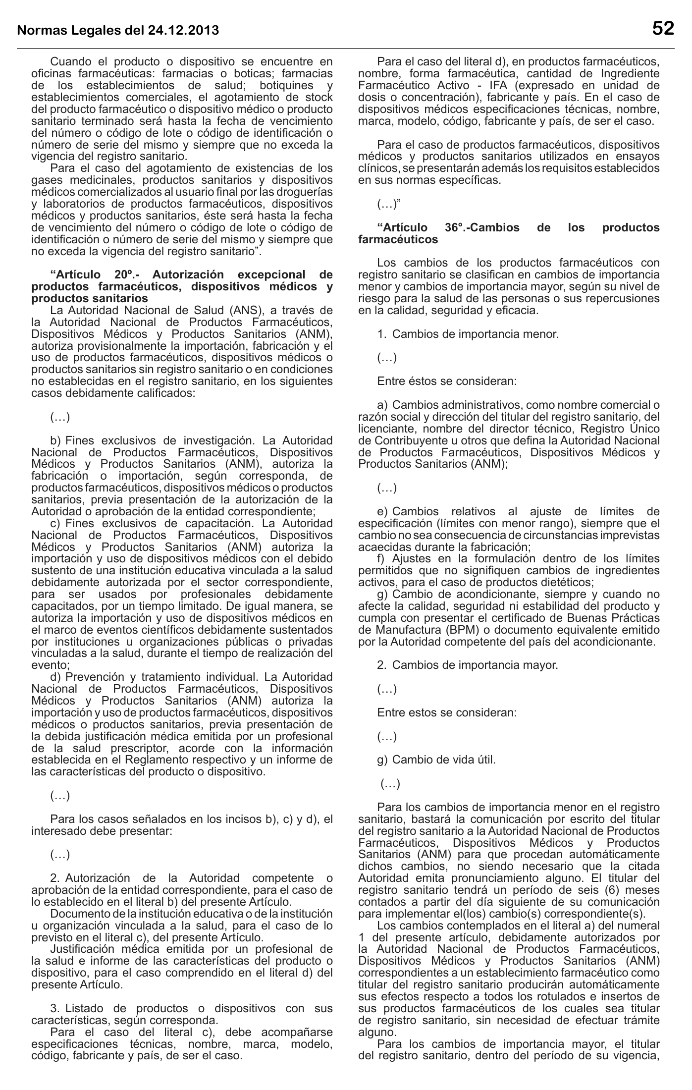 D.S.016-2013-SA — original PDF physical page 2, gazettepage52