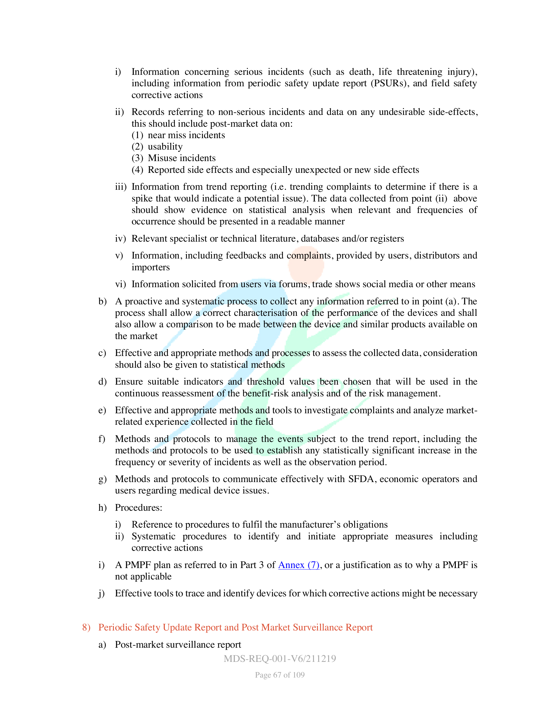 MDS-REQ-001-V6/211219 — original official PDF page 67; complete source layout retained