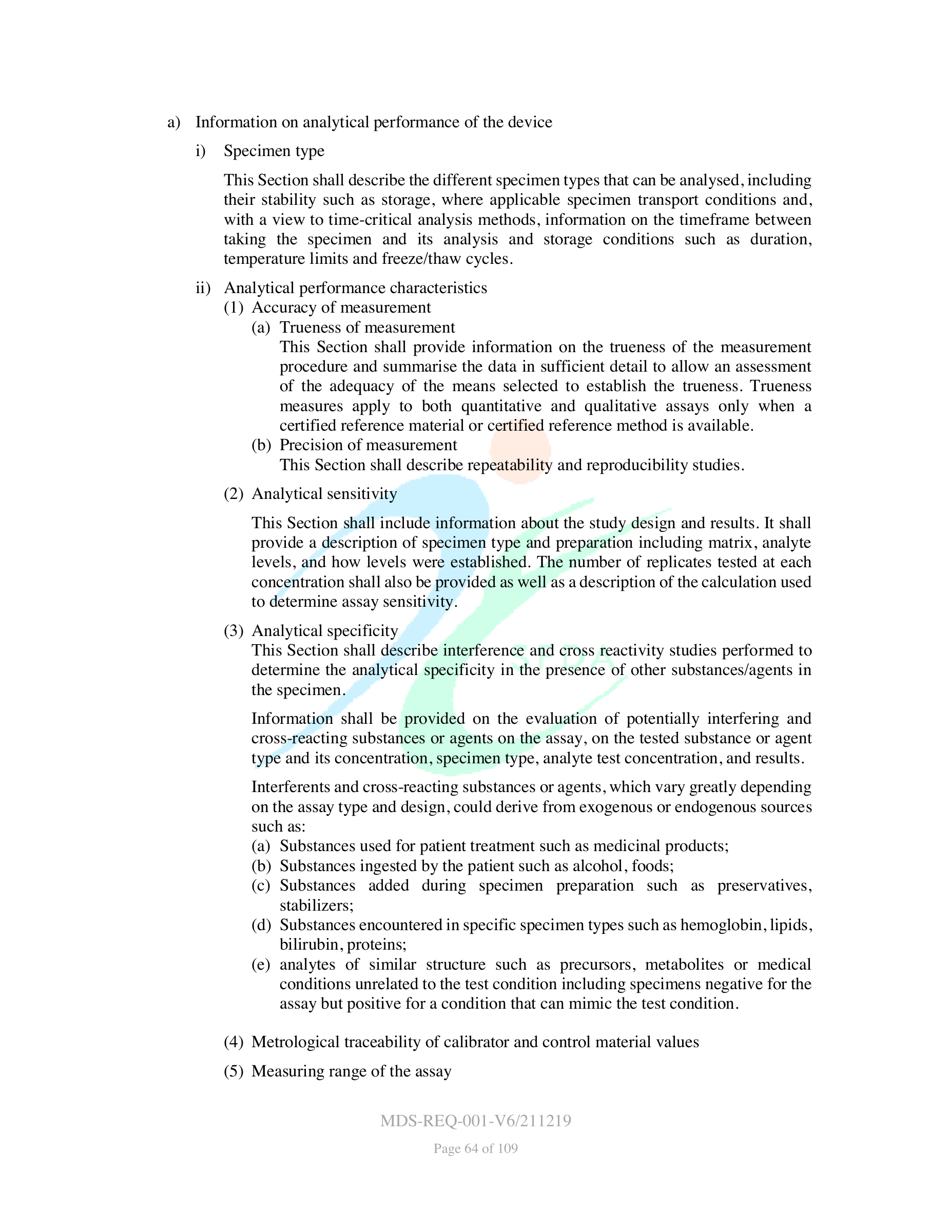 MDS-REQ-001-V6/211219 — original official PDF page 64; complete source layout retained