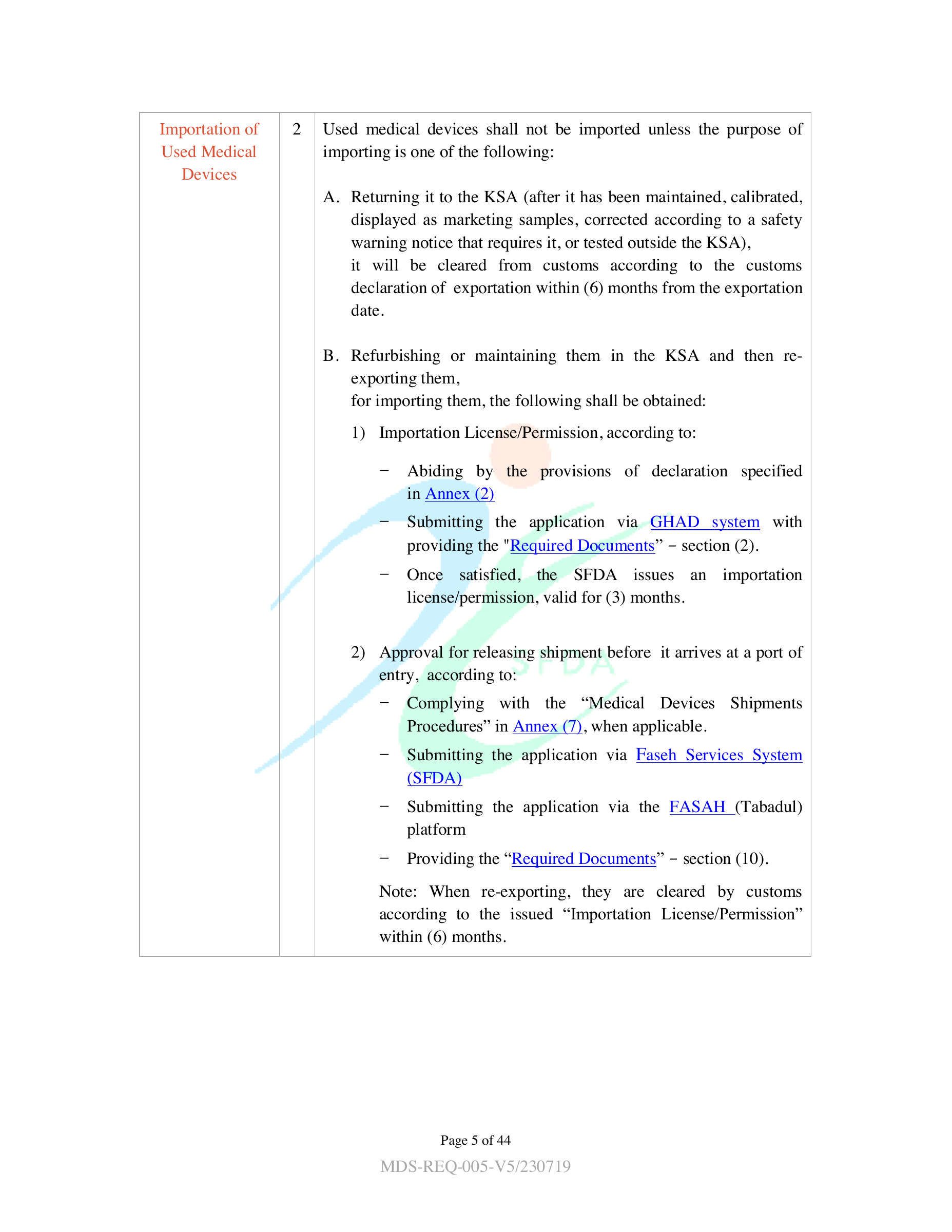 MDS-REQ5 — original official PDF page 5; complete source layout retained