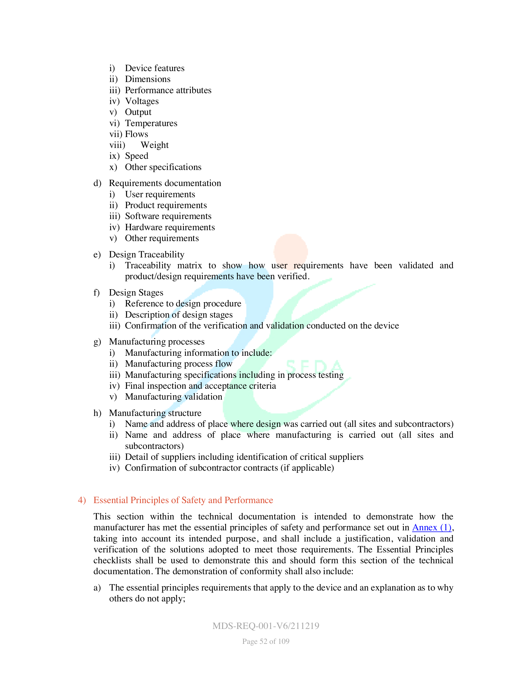 MDS-REQ-001-V6/211219 — original official PDF page 52; complete source layout retained