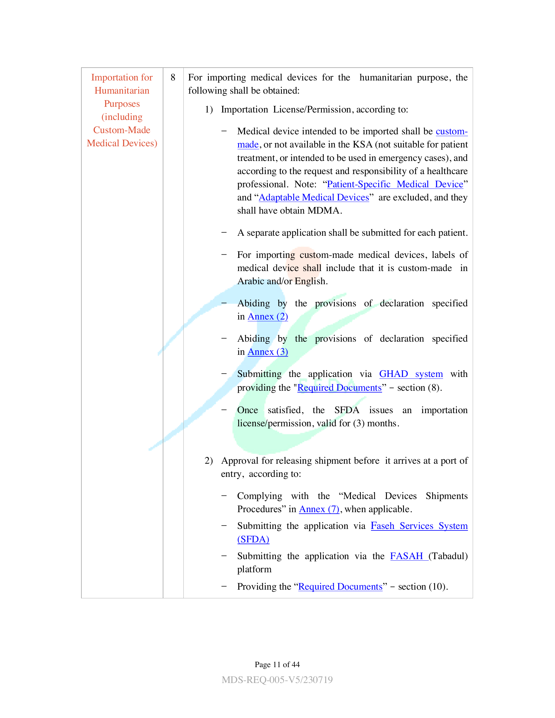 MDS-REQ5 — original official PDF page 11; complete source layout retained