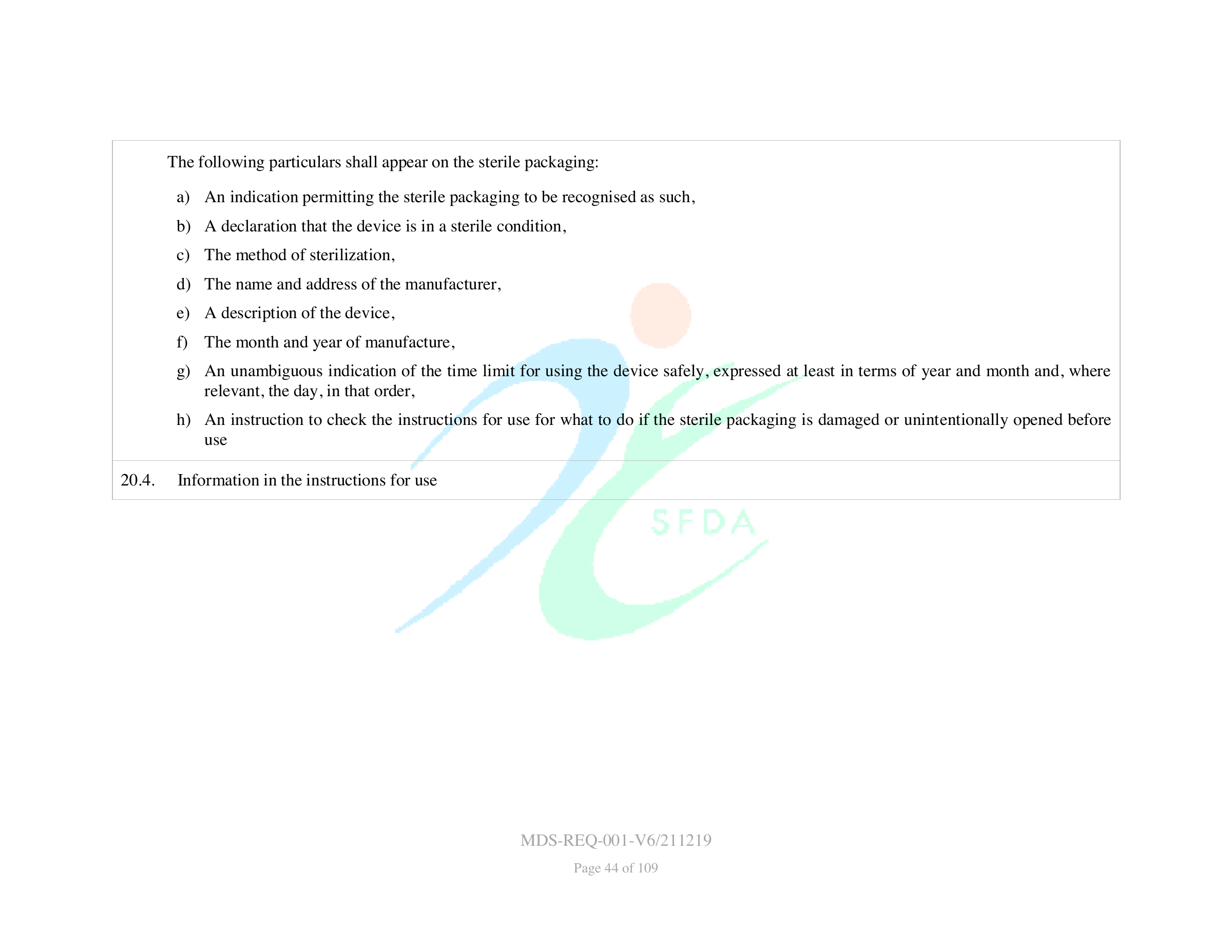 MDS-REQ-001-V6/211219 — original official PDF page 44; complete source layout retained