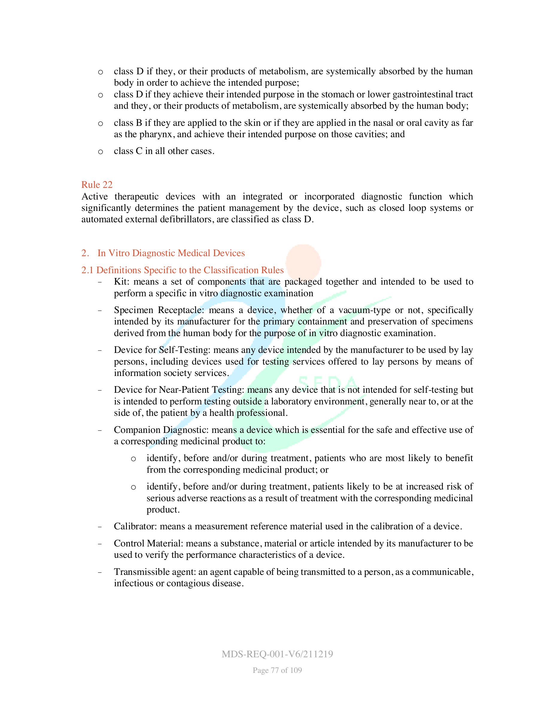 MDS-REQ-001-V6/211219 — original official PDF page 77; complete source layout retained