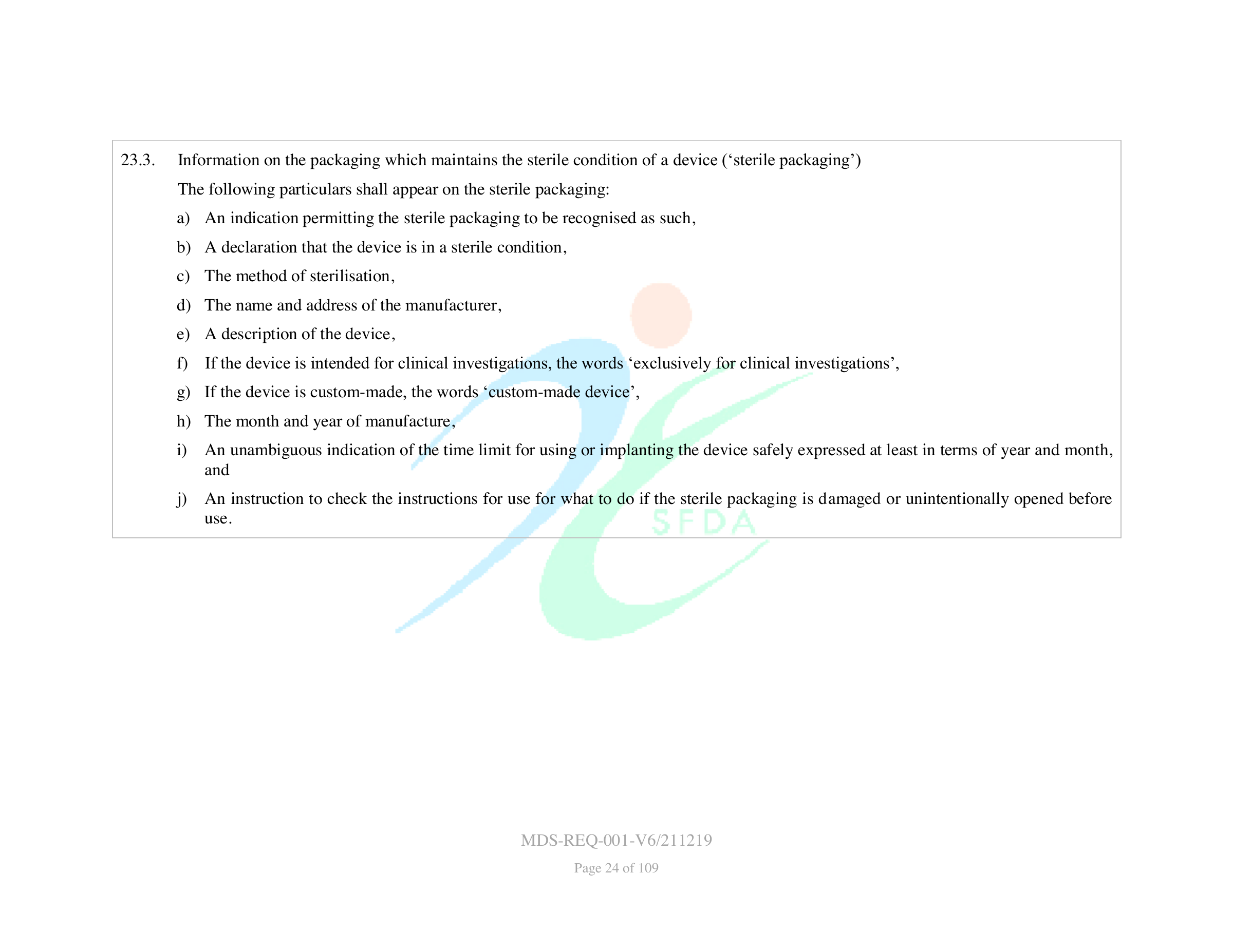 MDS-REQ-001-V6/211219 — original official PDF page 24; complete source layout retained