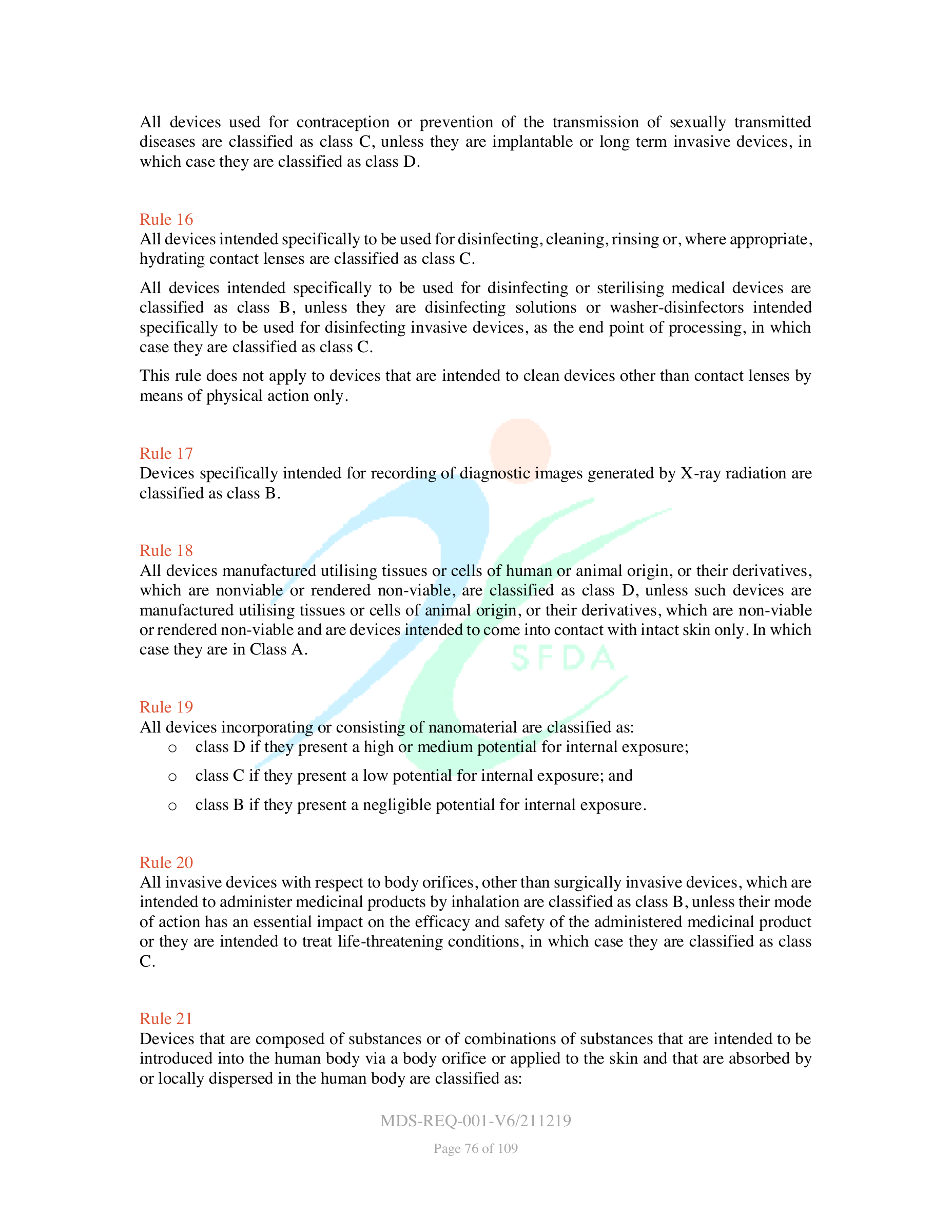 MDS-REQ-001-V6/211219 — original official PDF page 76; complete source layout retained