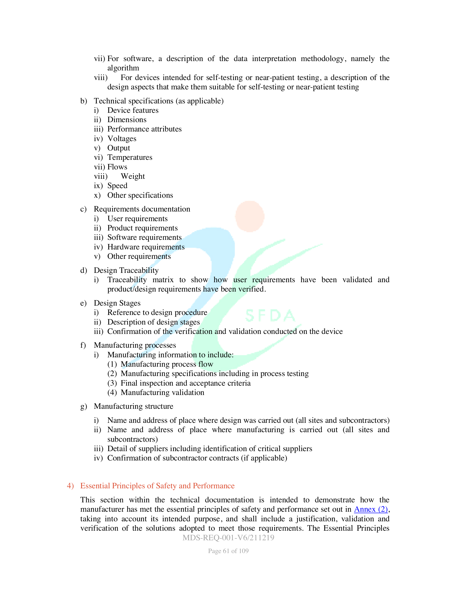 MDS-REQ-001-V6/211219 — original official PDF page 61; complete source layout retained
