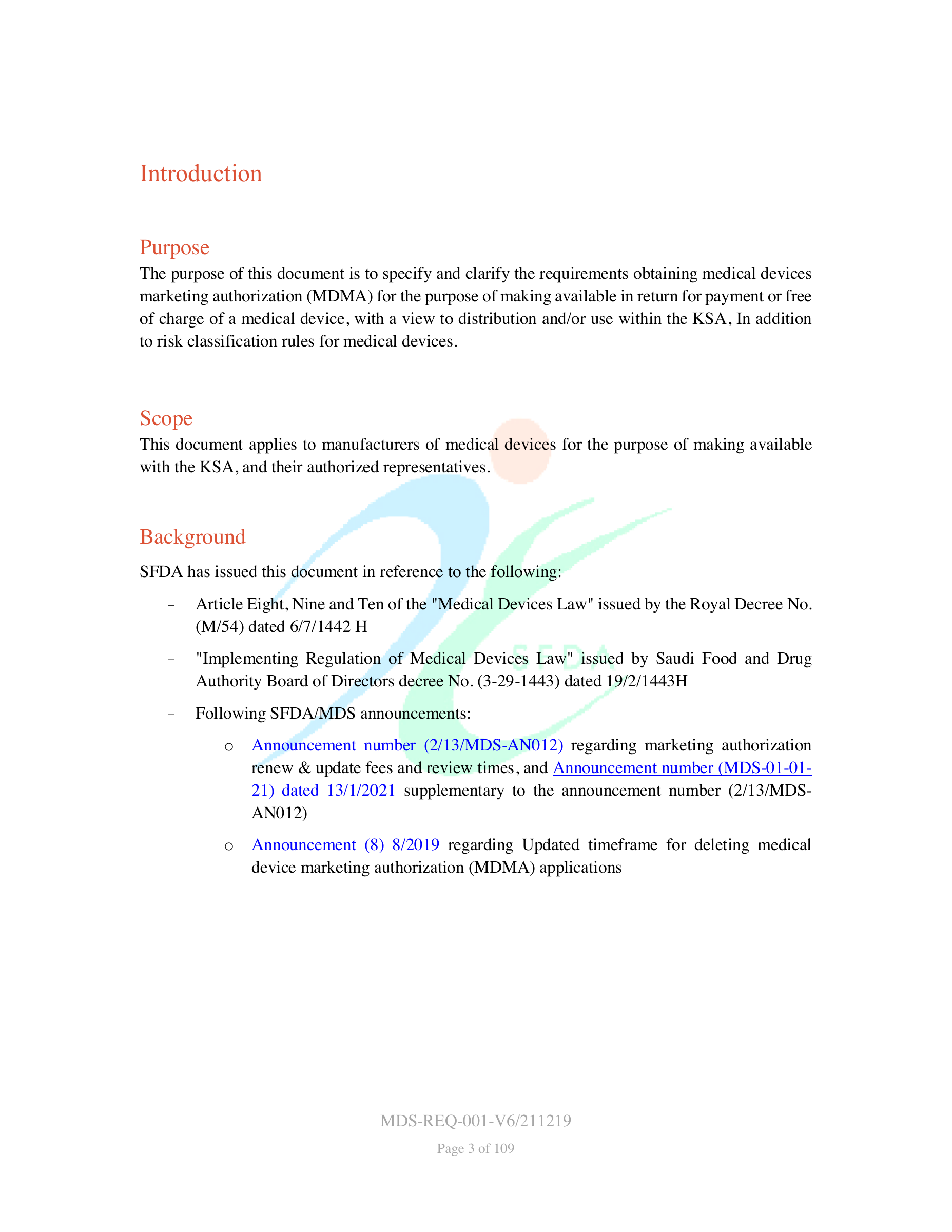 MDS-REQ-001-V6/211219 — original official PDF page 3; complete source layout retained