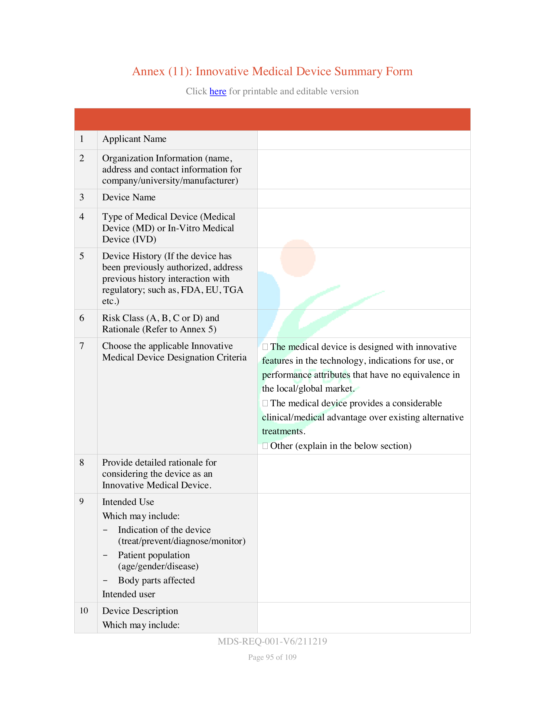 MDS-REQ-001-V6/211219 — original official PDF page 95; complete source layout retained