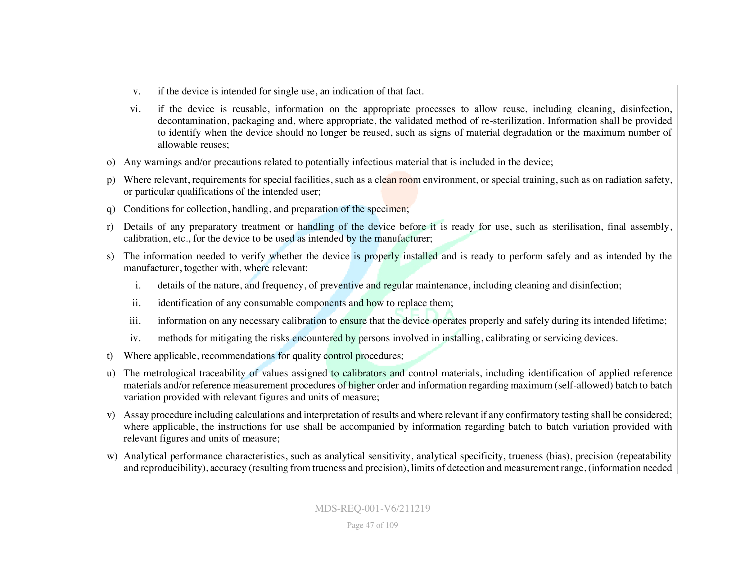 MDS-REQ-001-V6/211219 — original official PDF page 47; complete source layout retained