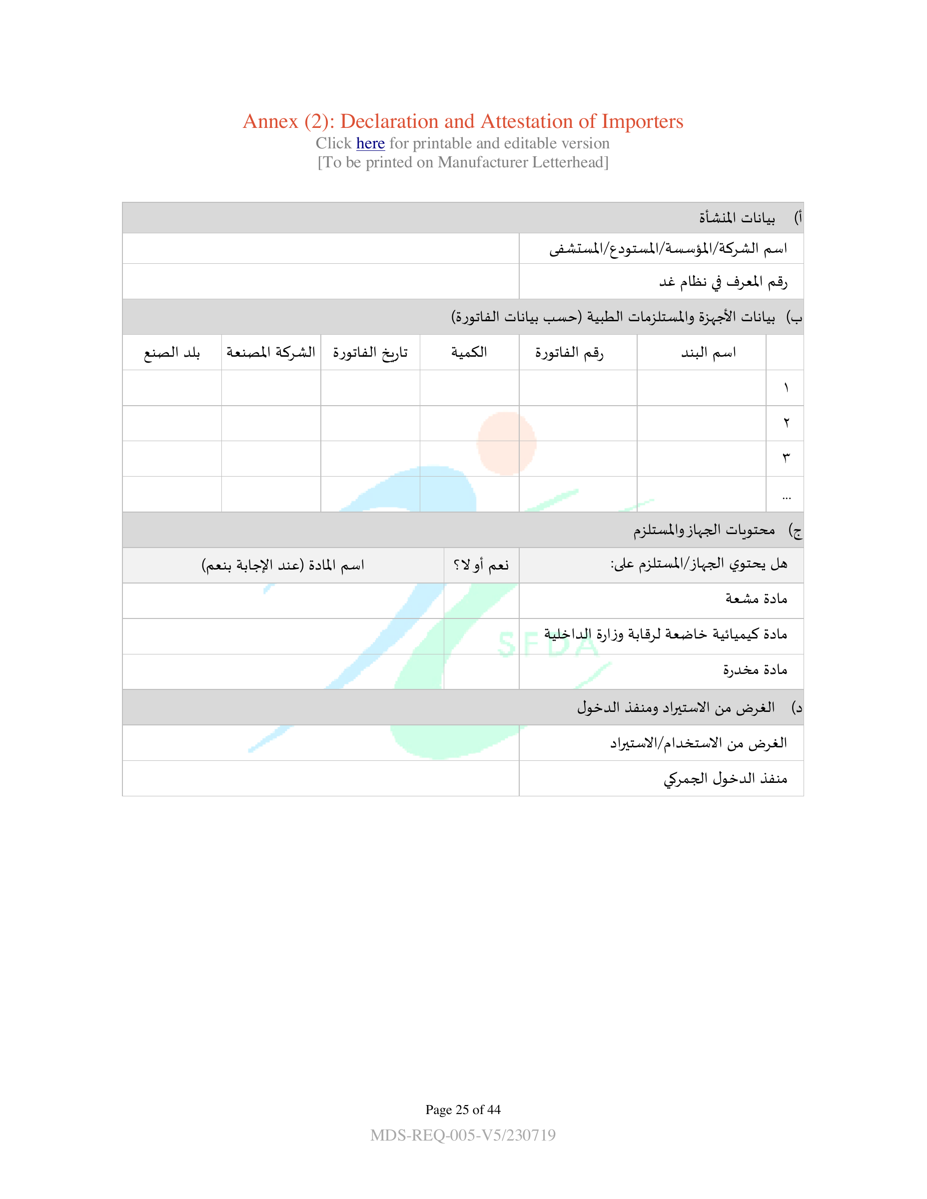 MDS-REQ5 — original official PDF page 25; complete source layout retained