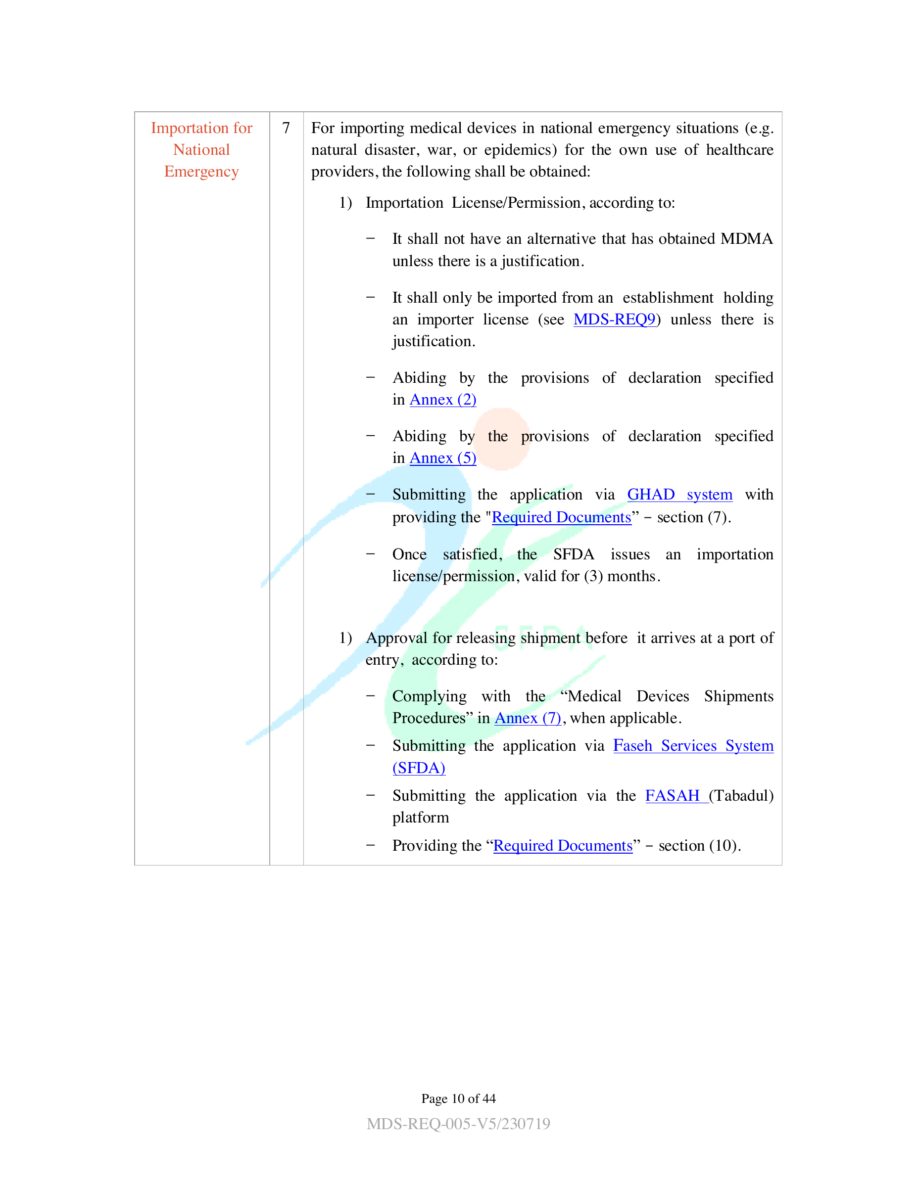 MDS-REQ5 — original official PDF page 10; complete source layout retained