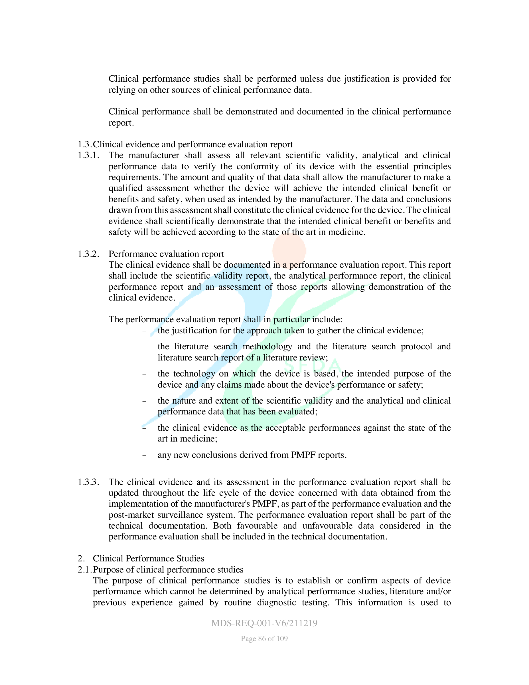 MDS-REQ-001-V6/211219 — original official PDF page 86; complete source layout retained