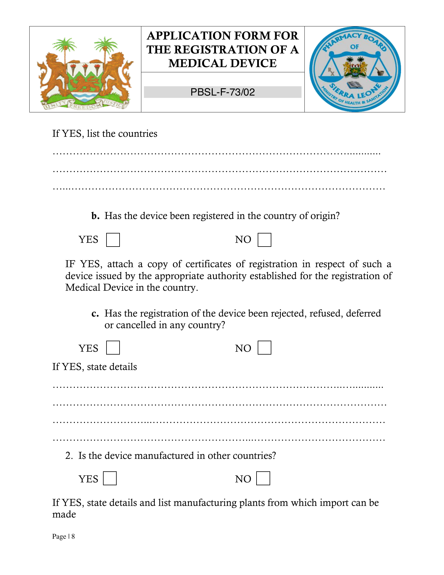 Original PDF page 8 — retained source fields, tables and layout.