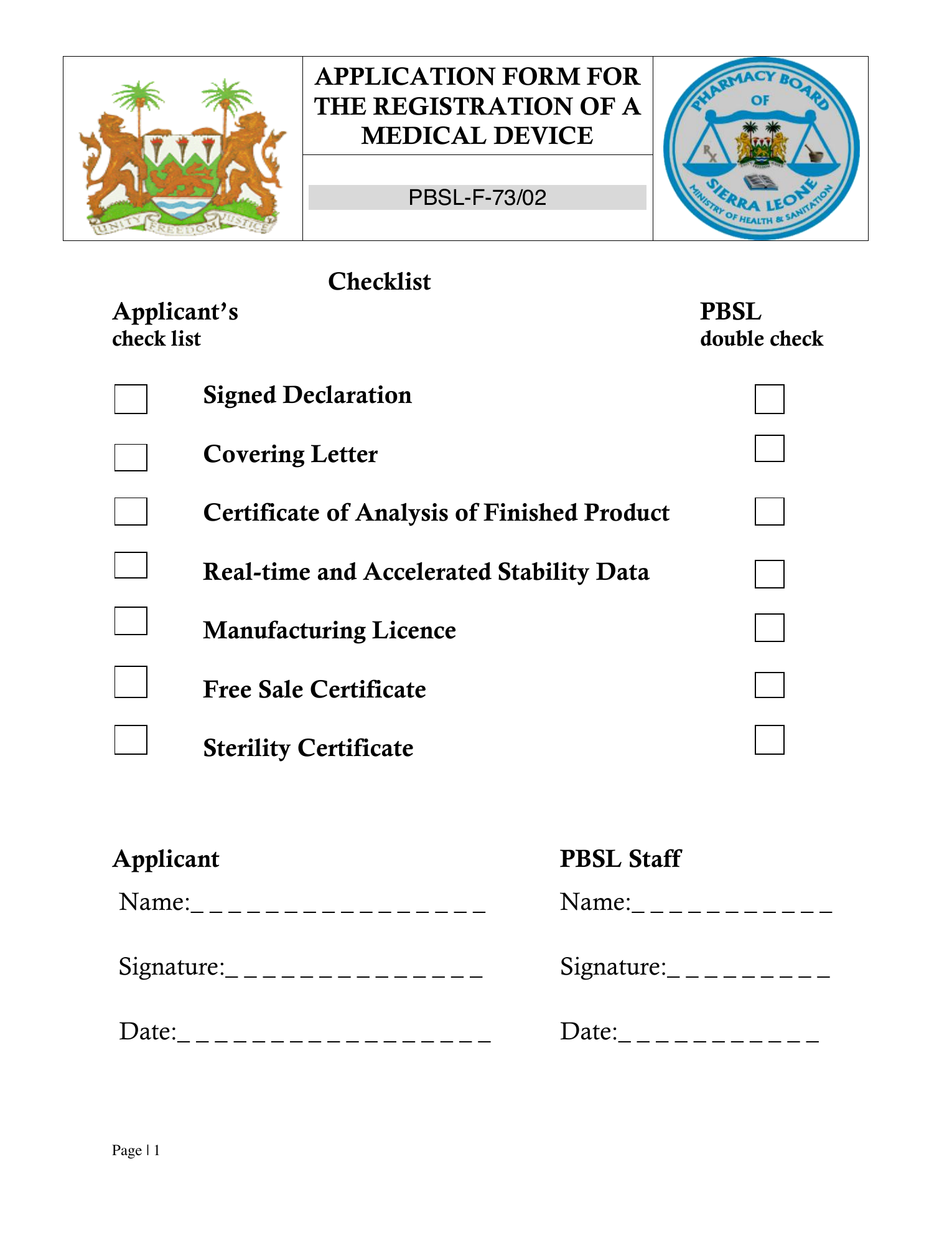 Original PDF page 1 — retained source fields, tables and layout.